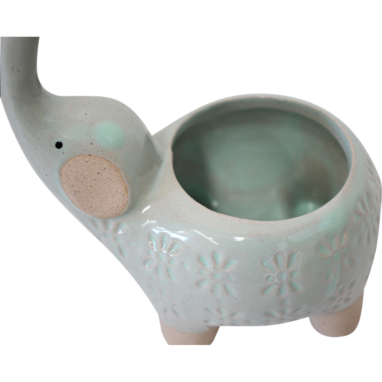 Planter  Ellie Elephant Aqua