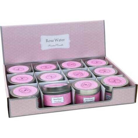 Candle Tin Rosewater 