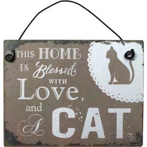 Tin Sign Love Cat