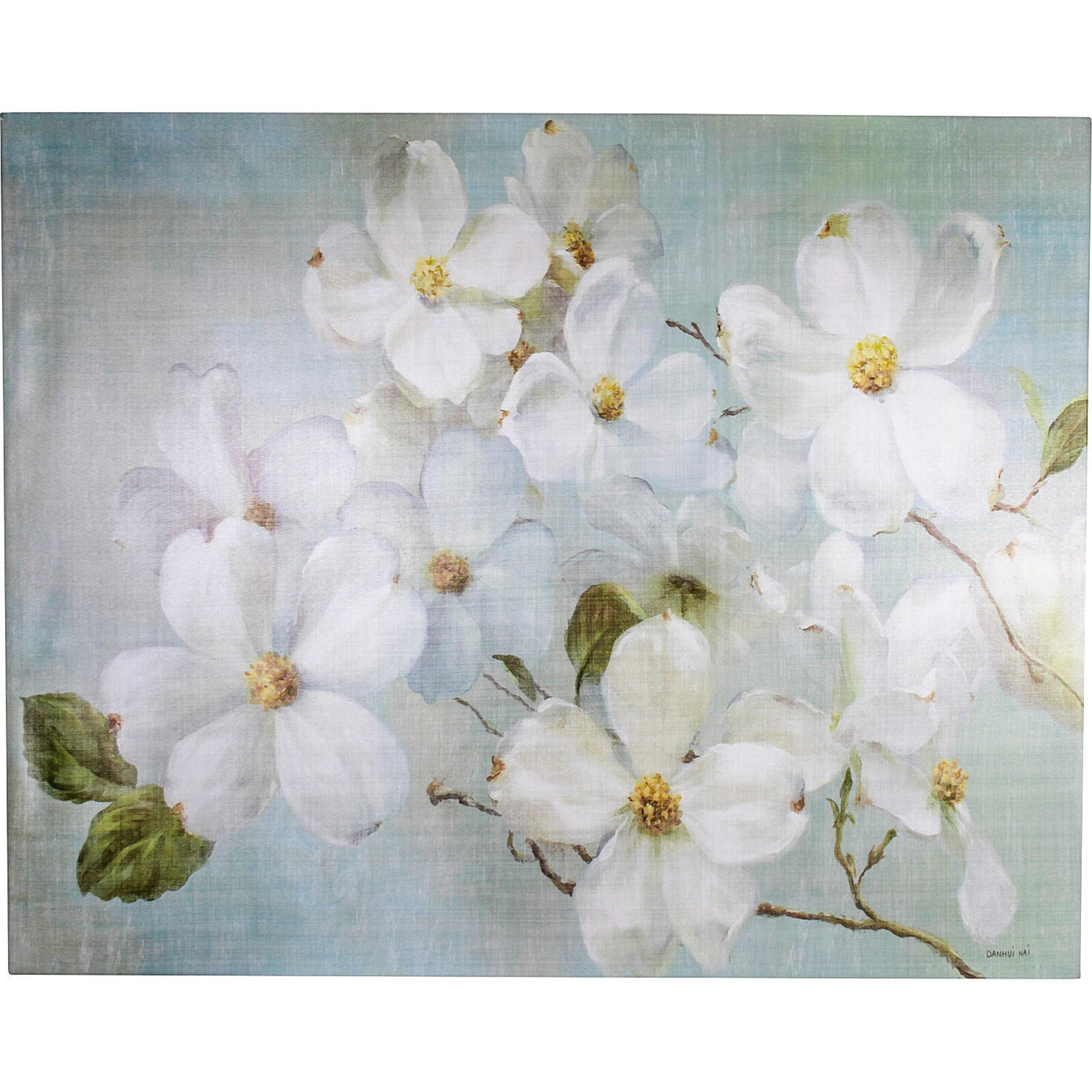Canvas White Flowers
