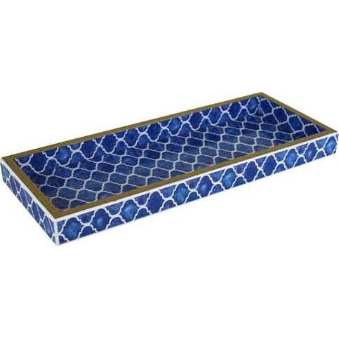 Tray Quatrefoil Blue