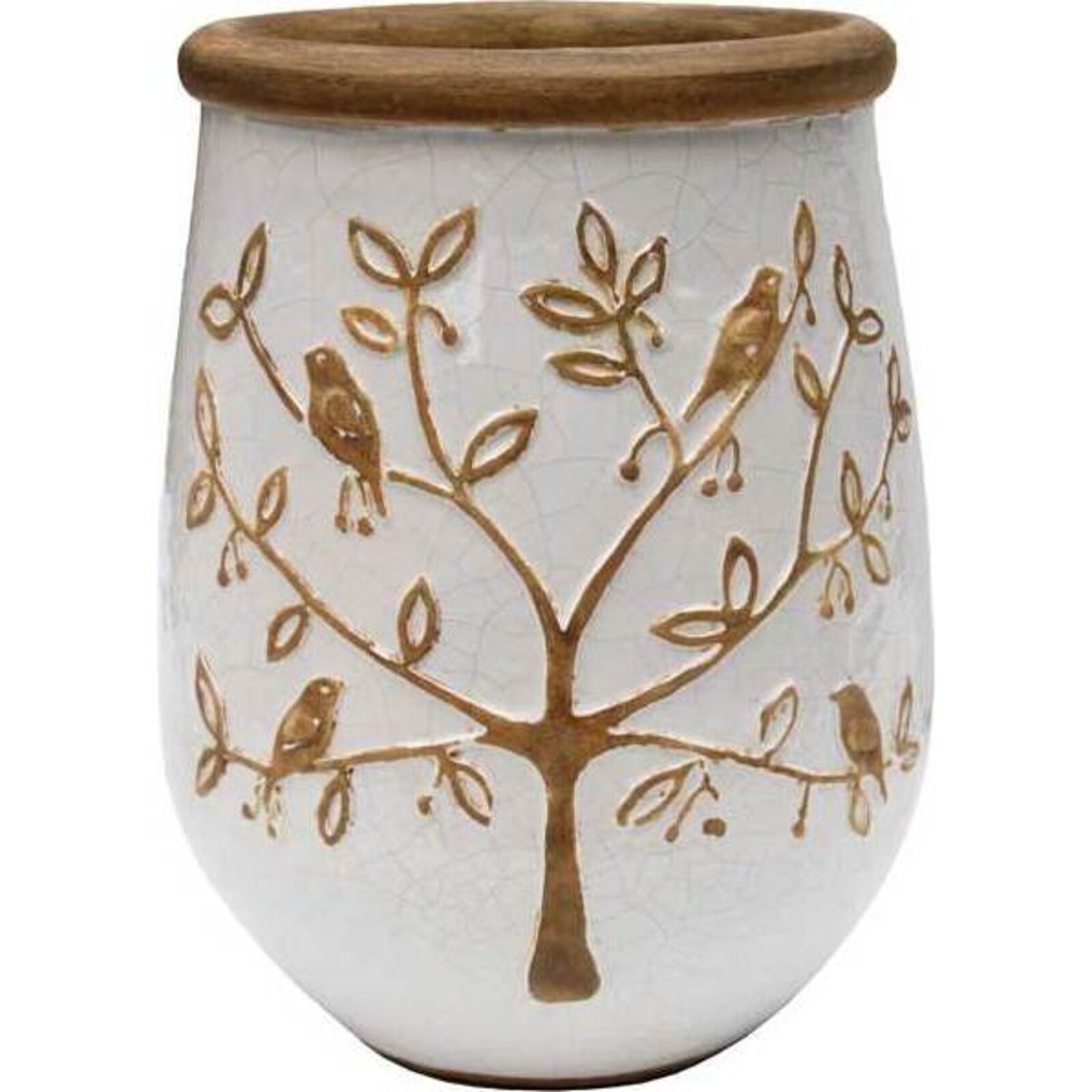 Bird Trees Vase Med