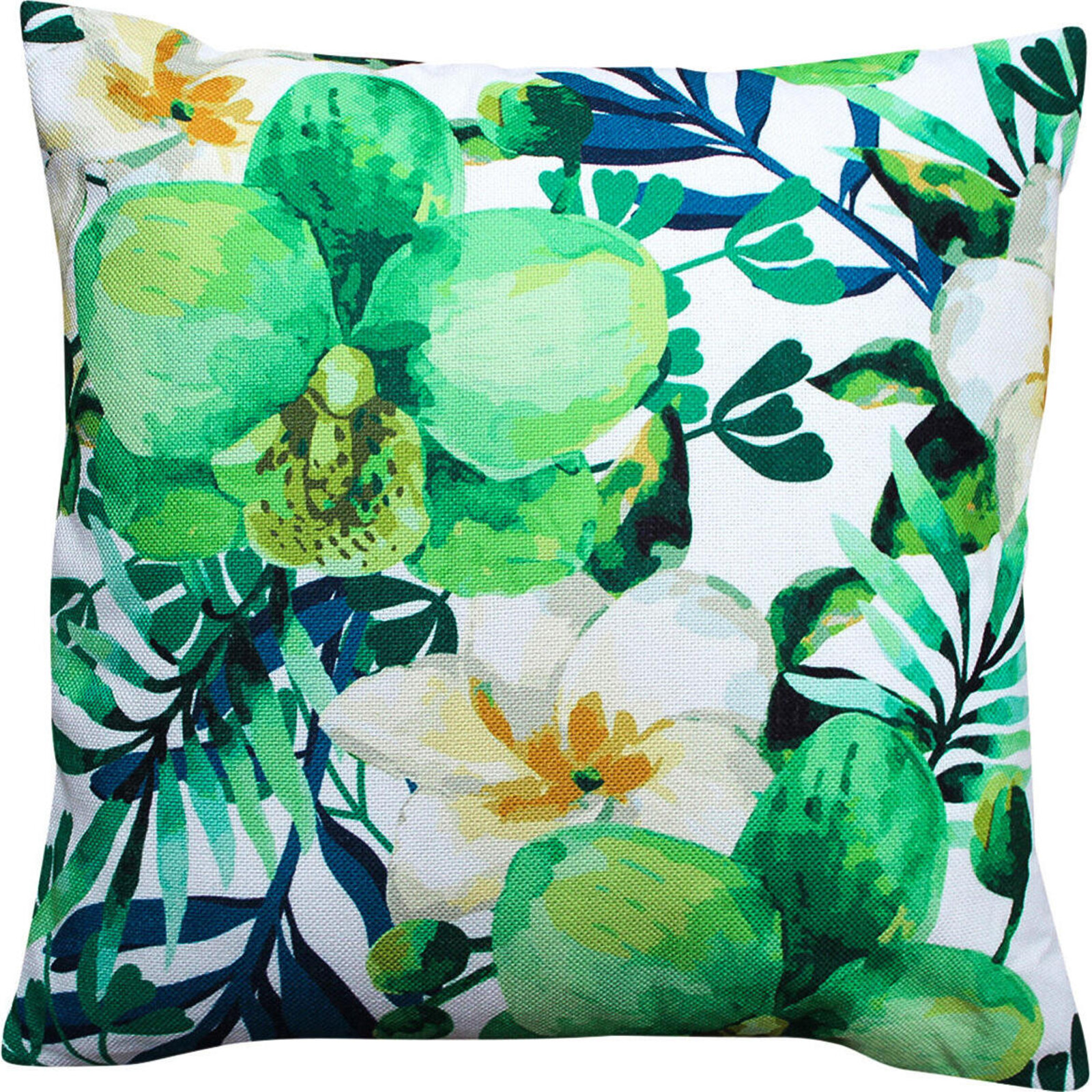 Cushion Green Frangipani