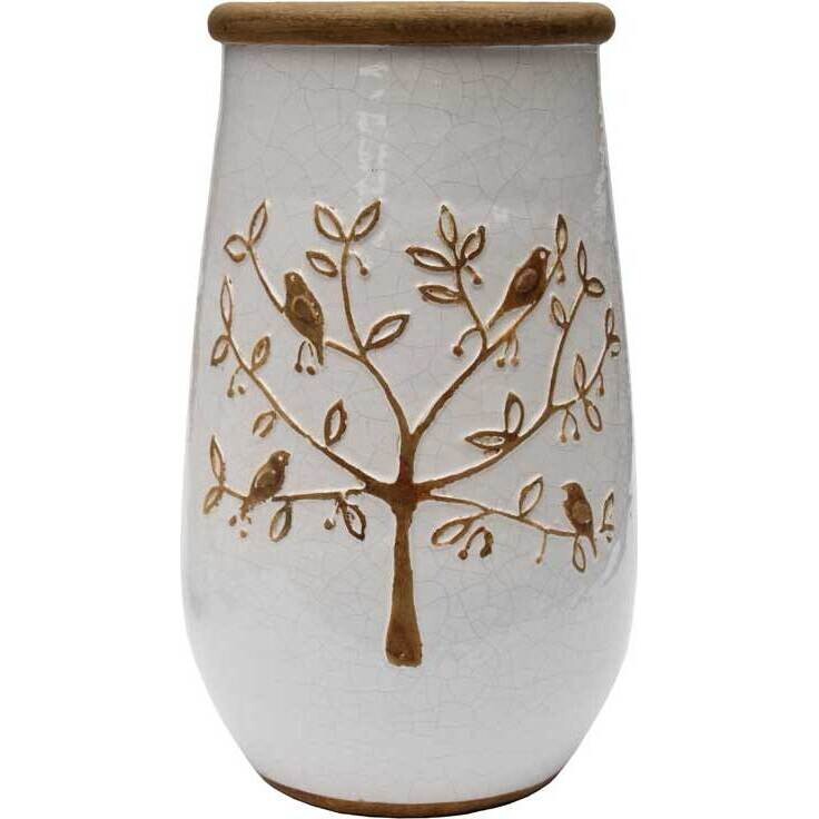 Bird Trees Vase Lrg