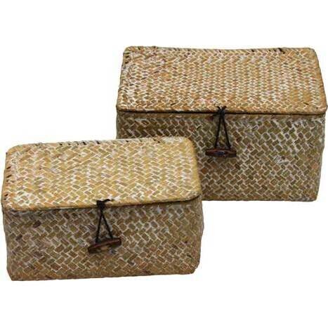 Woven Box Small Natural S/2