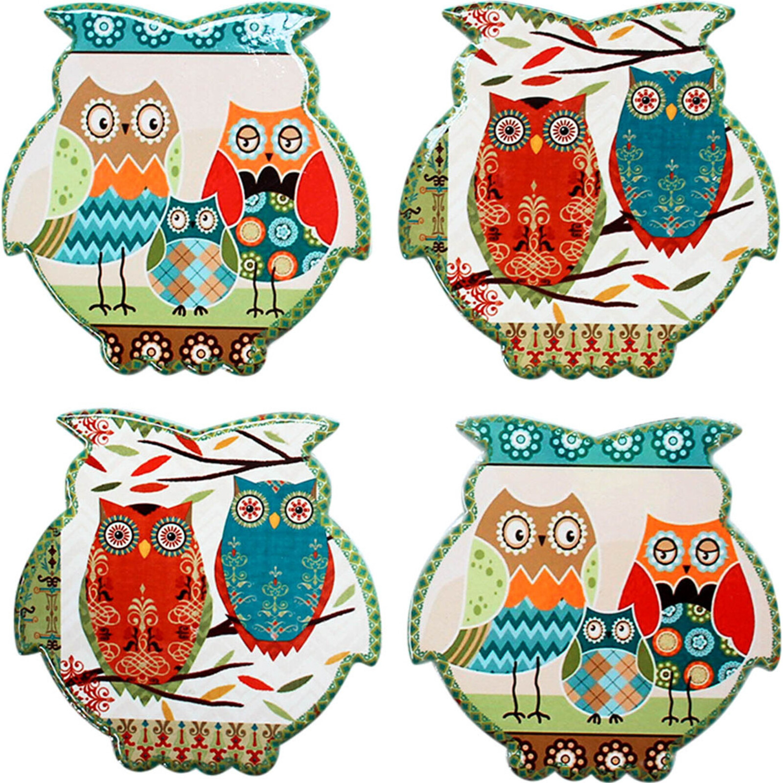 Coasters Owls Asstd