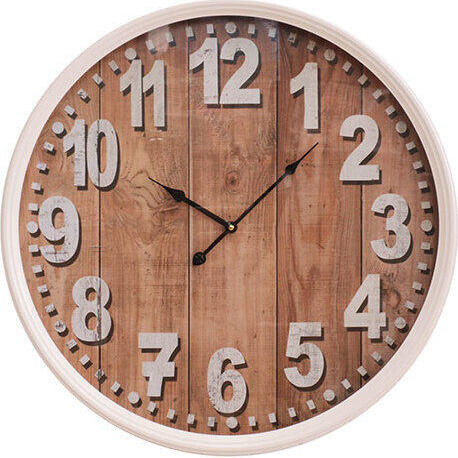 Clock Madera White