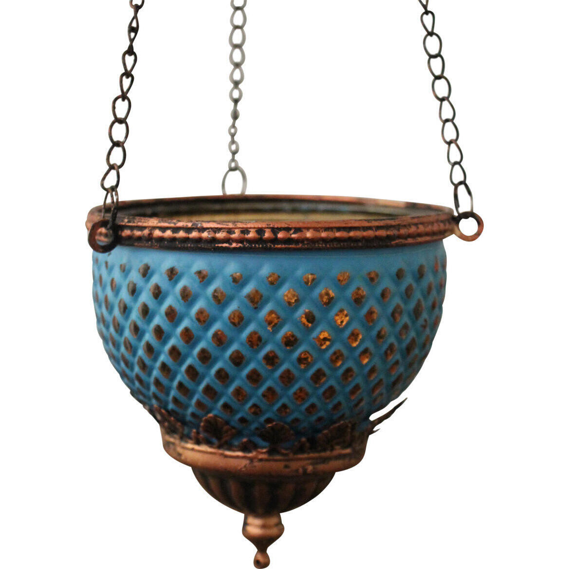 Hanging Votive Bolla Blue Lrg