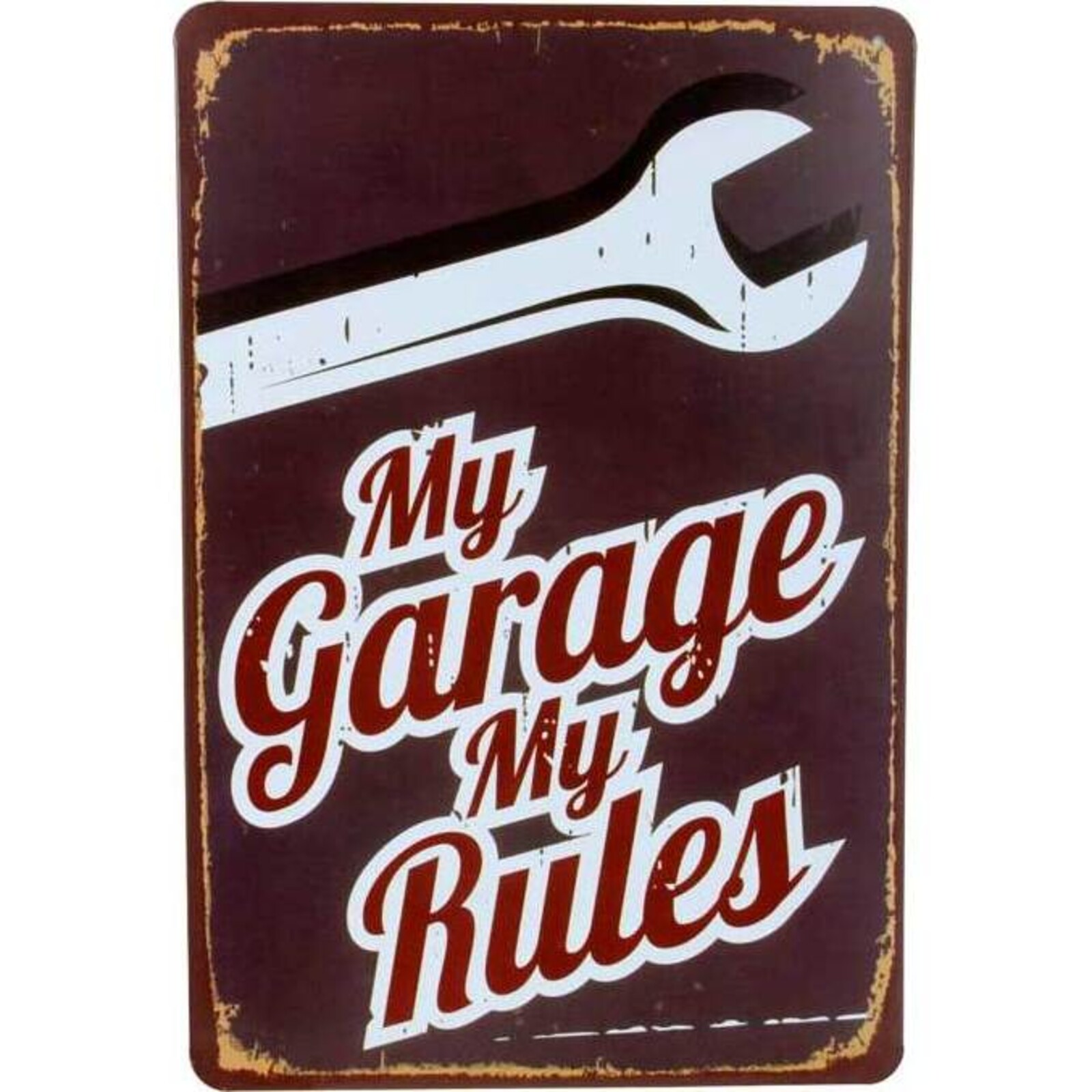 Tin Sign Garage My Rules