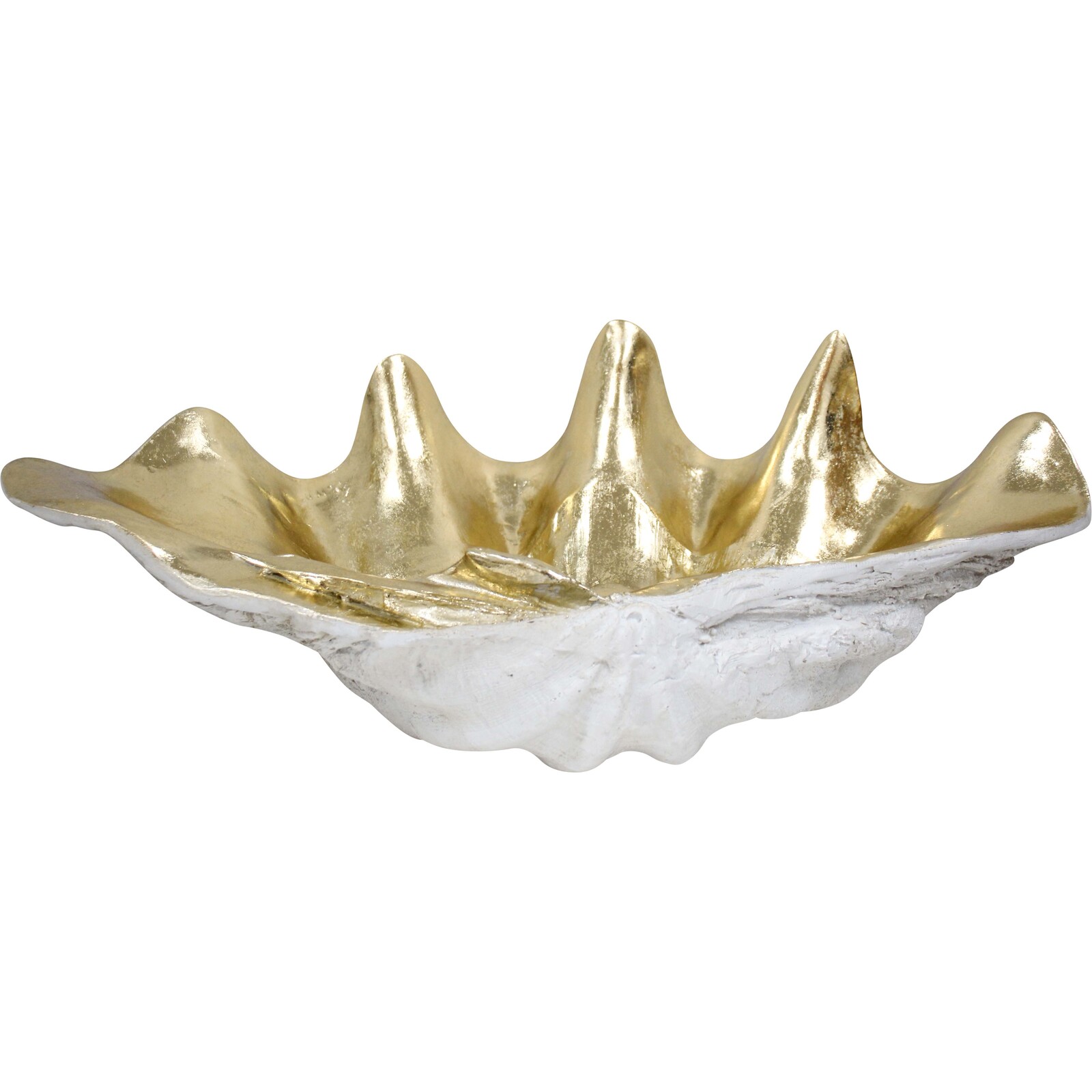 Clam Shell XL Aged White/Gold