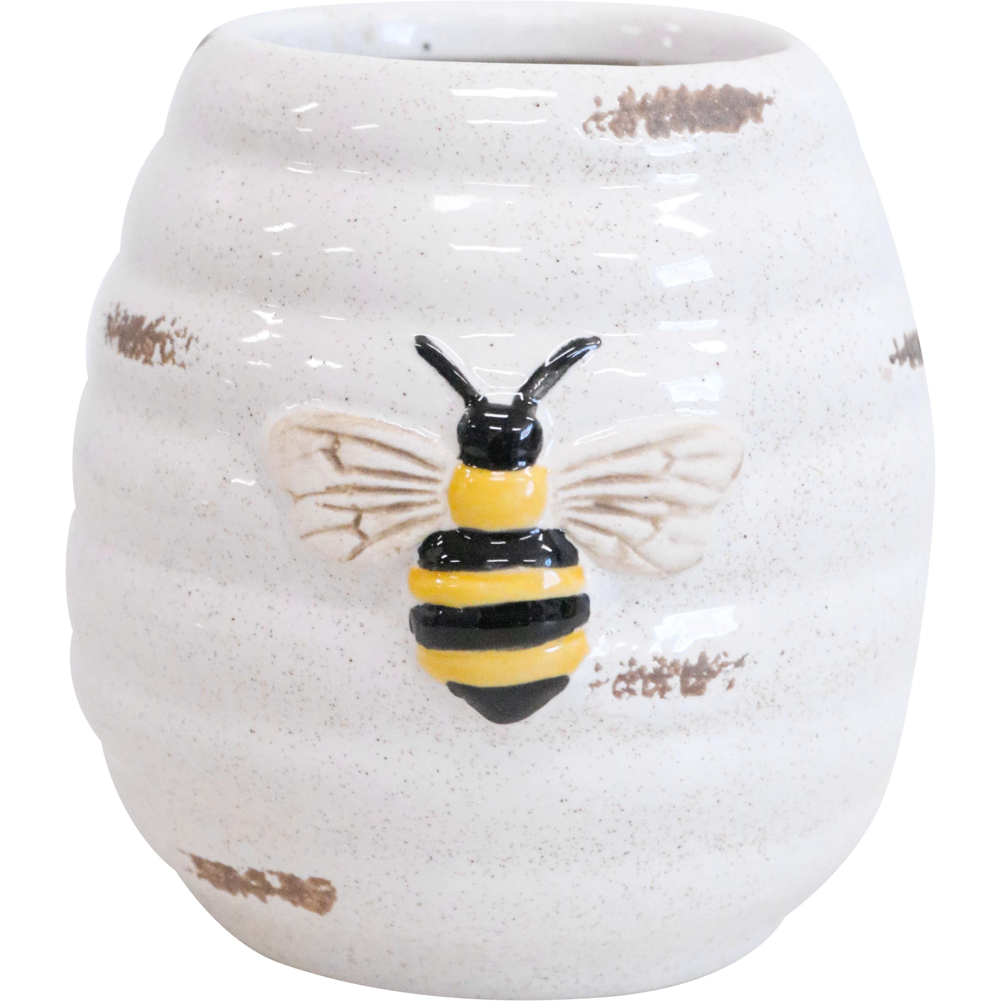 Pot/Plug Bee Rustic White