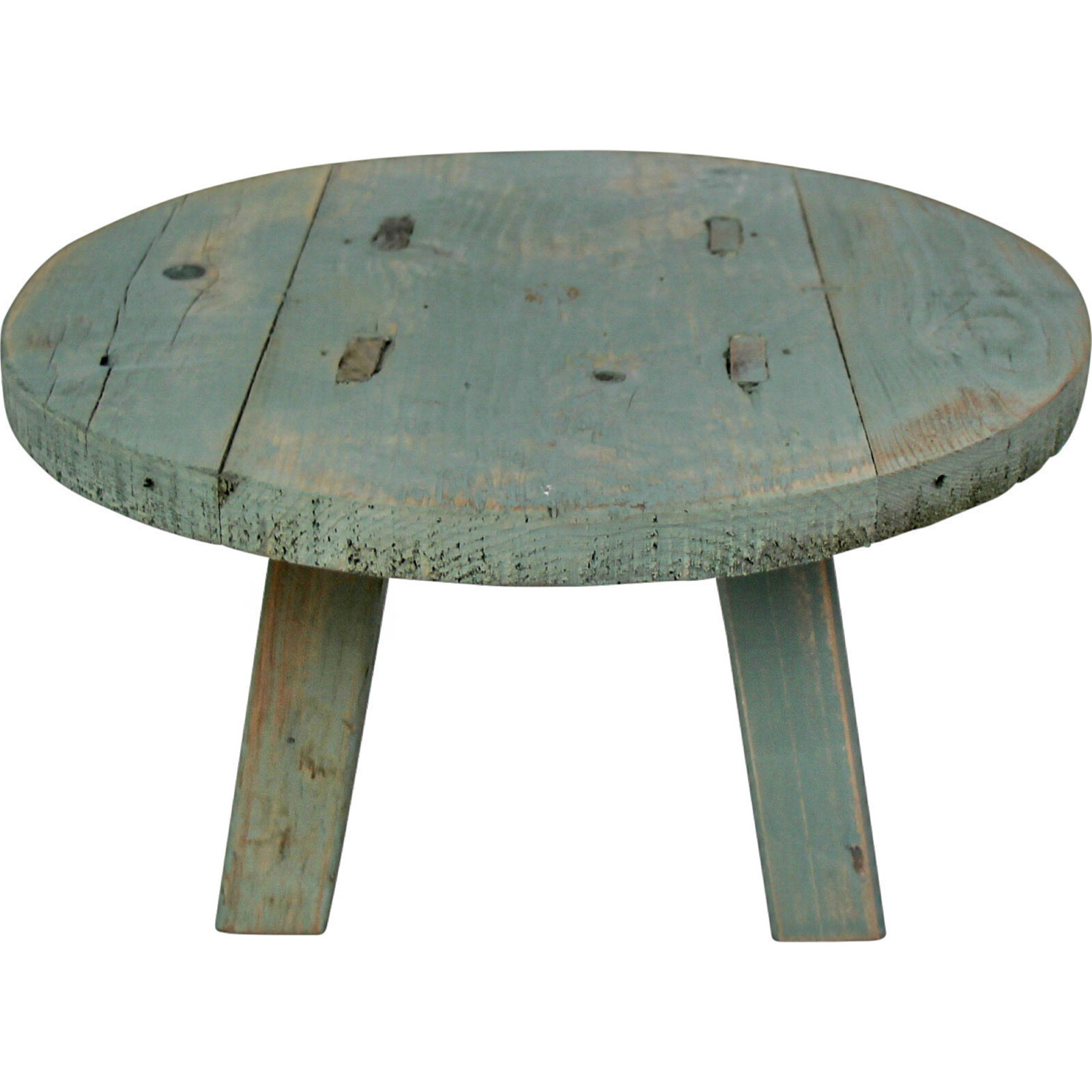 Blue wash Flat stool