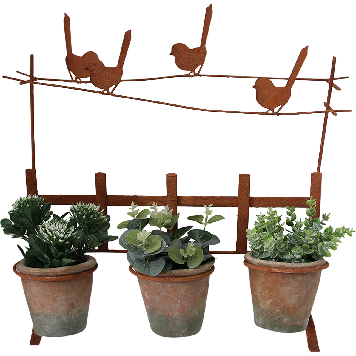 Planter Triple Pot Bird Wire