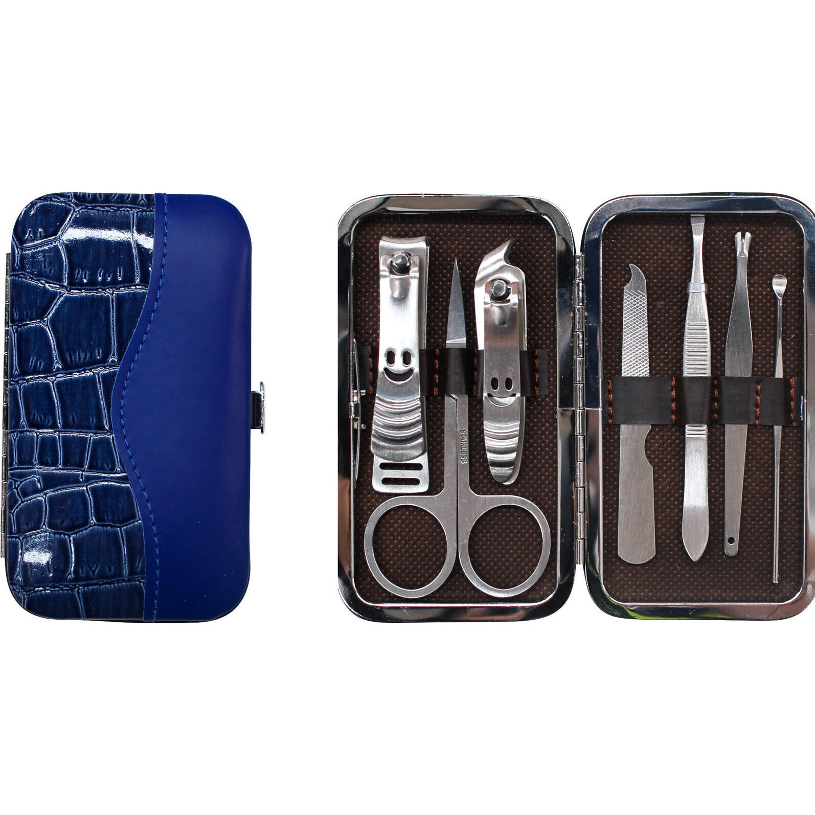 Manicure Set Blue Crocodile