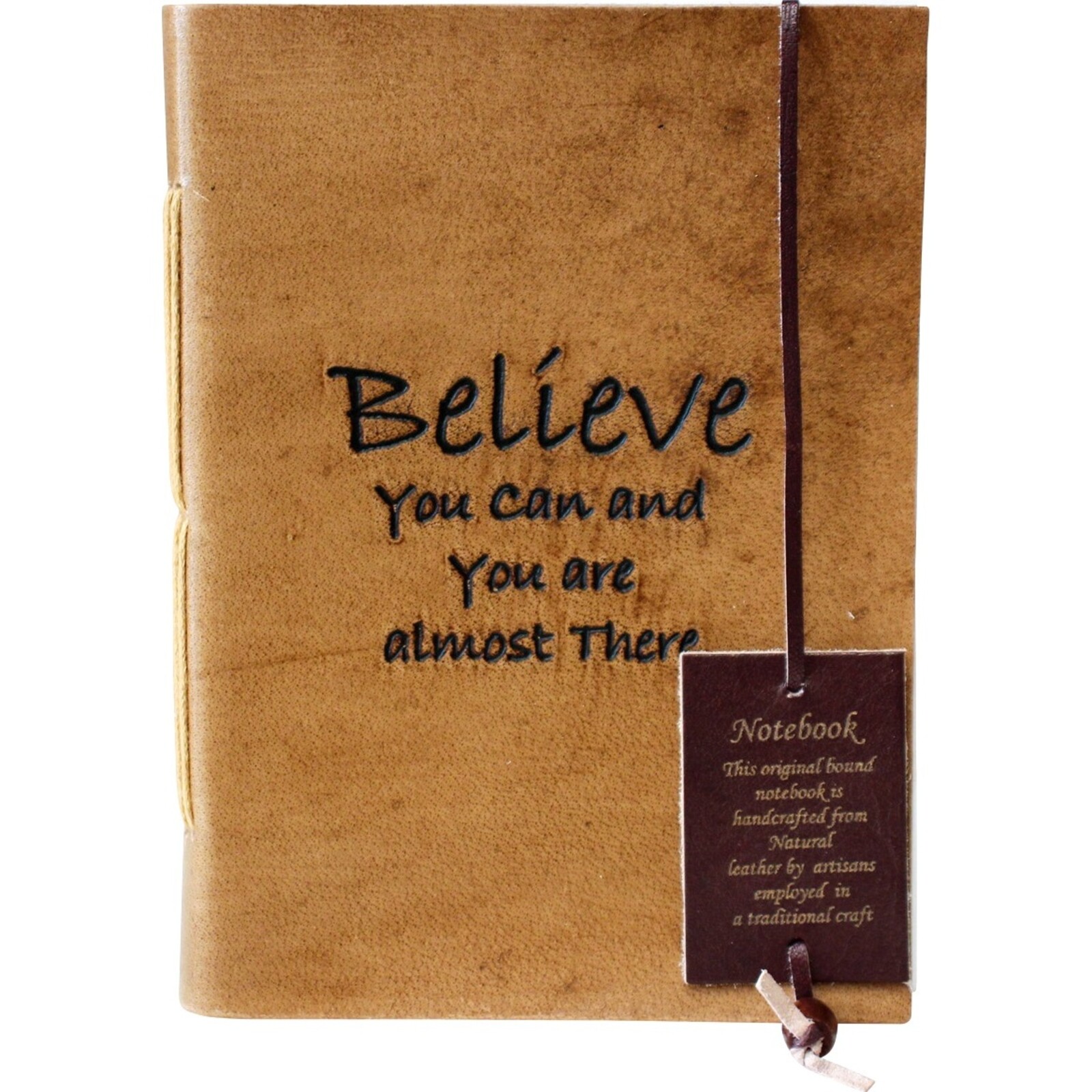 Leather Notebook Believe