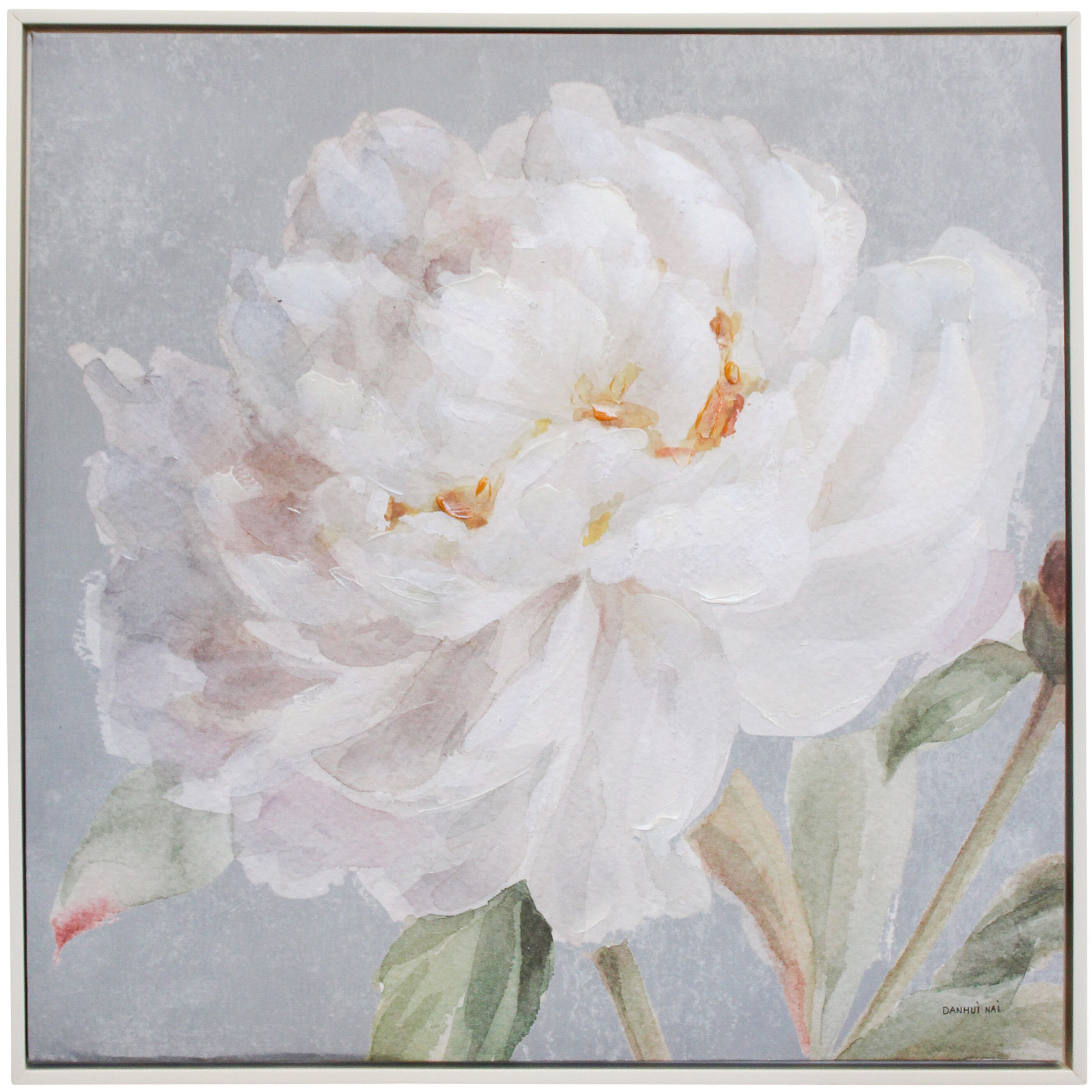 Framed Canvas Peony