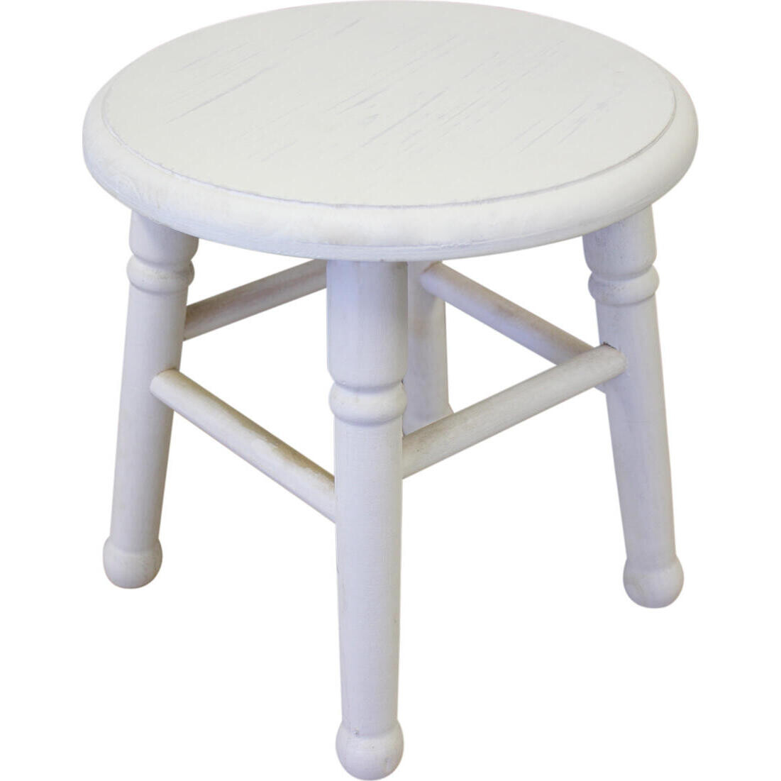 Wooden Stool Whitewash