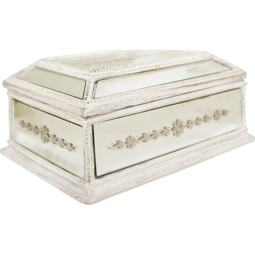 Mirror Jewellery Box French Whitewash