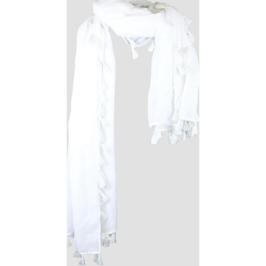 Scarf White Tassel