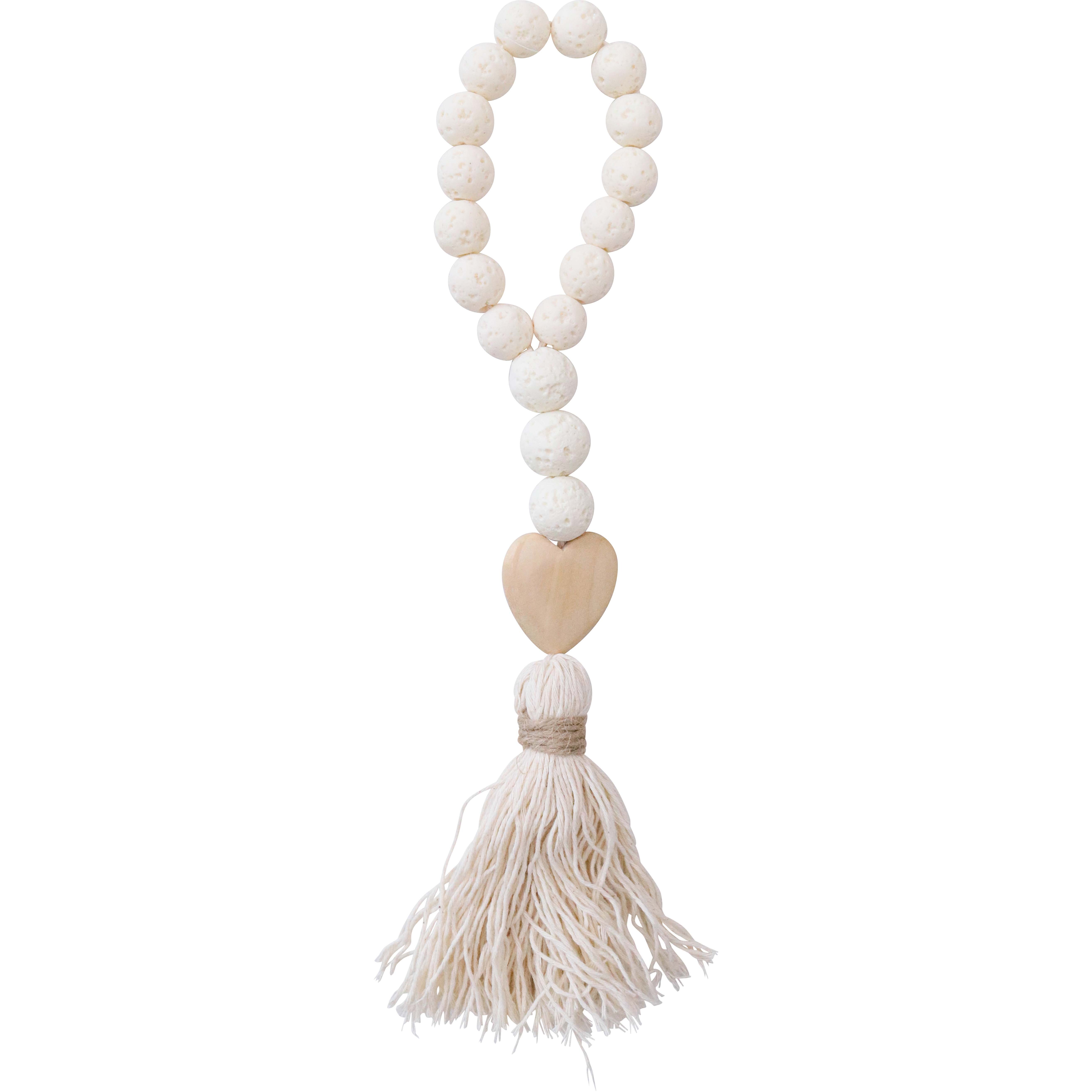 Beaded Stone Hanger Heart