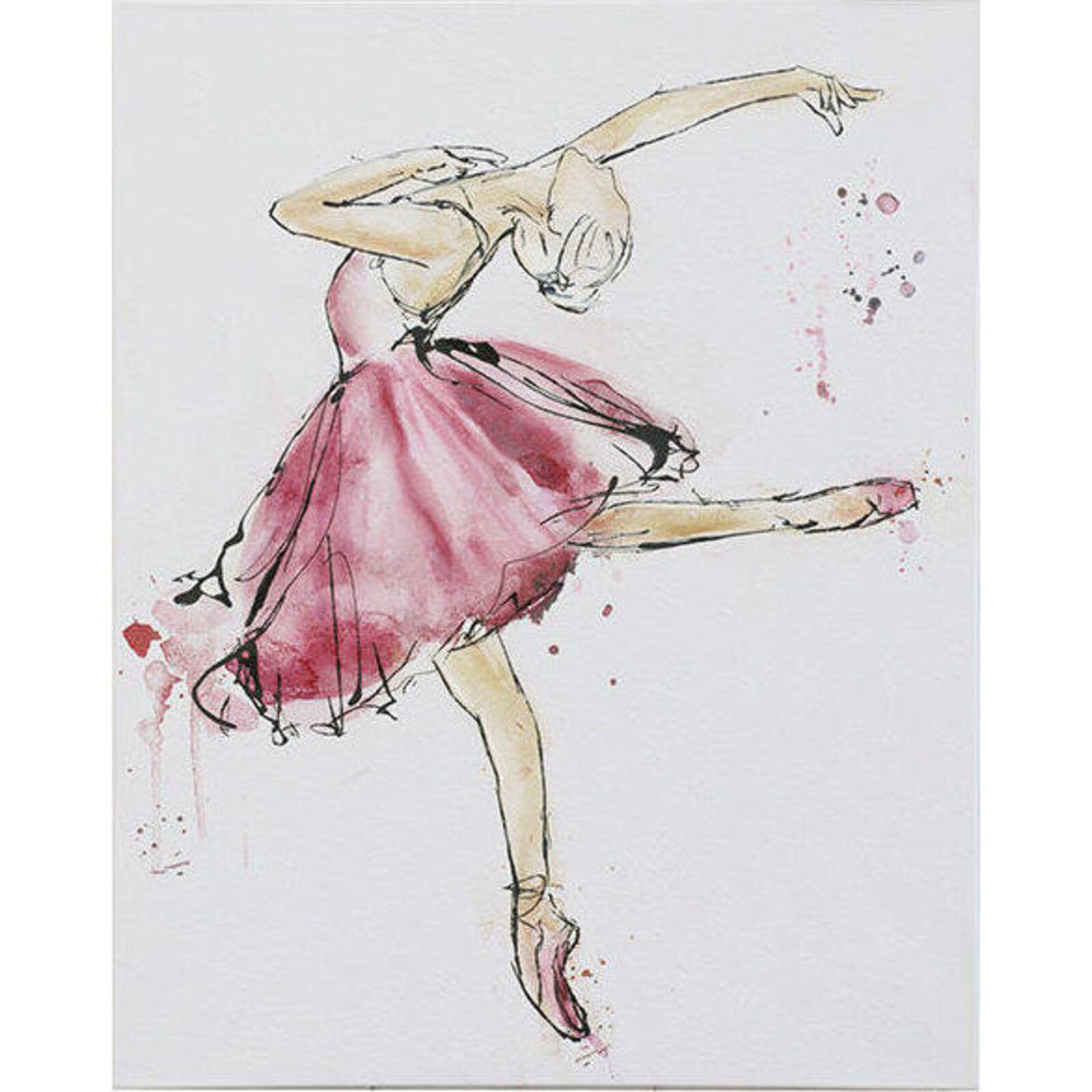 Parchment Print Dancing Girl