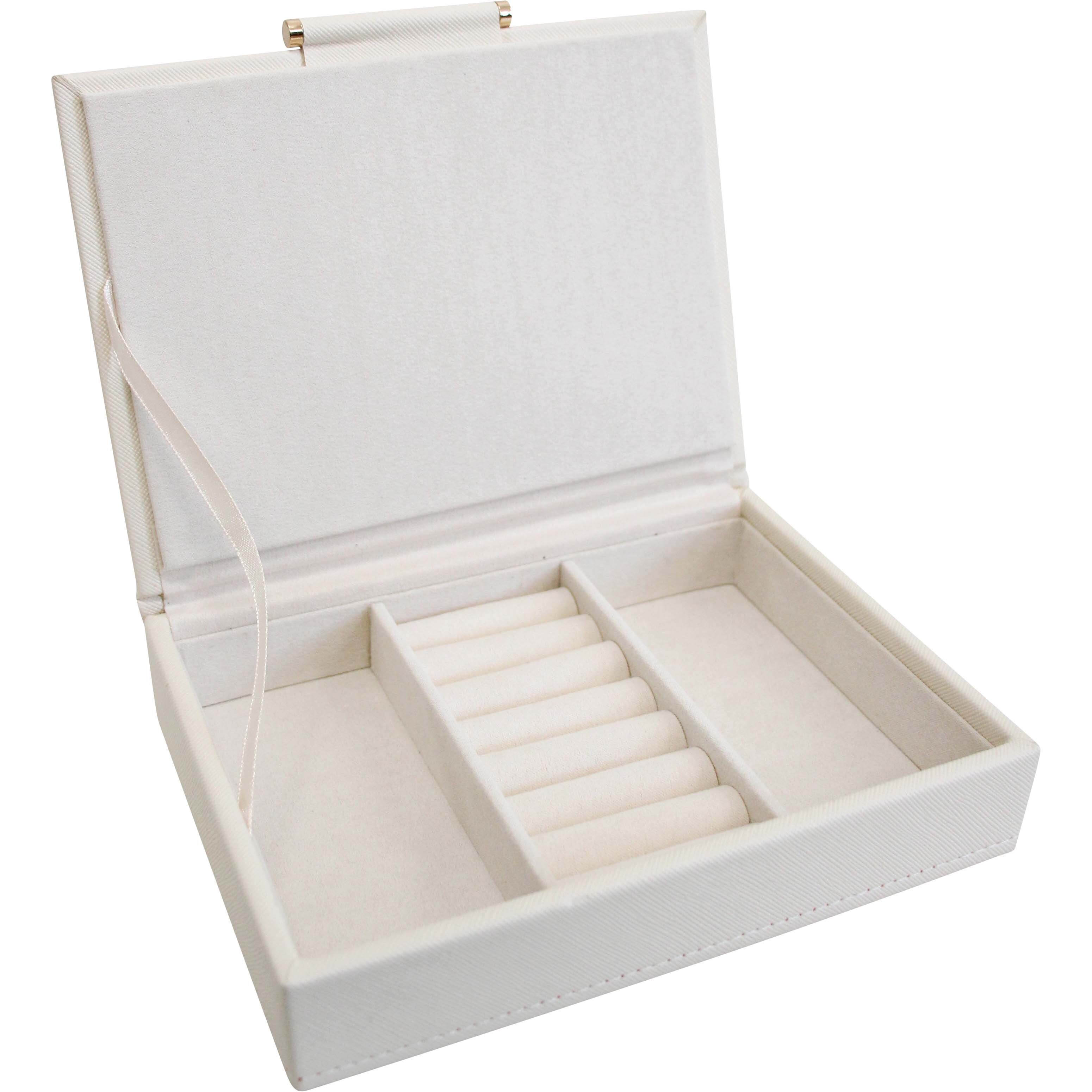 Jewellery Box Low Ivory