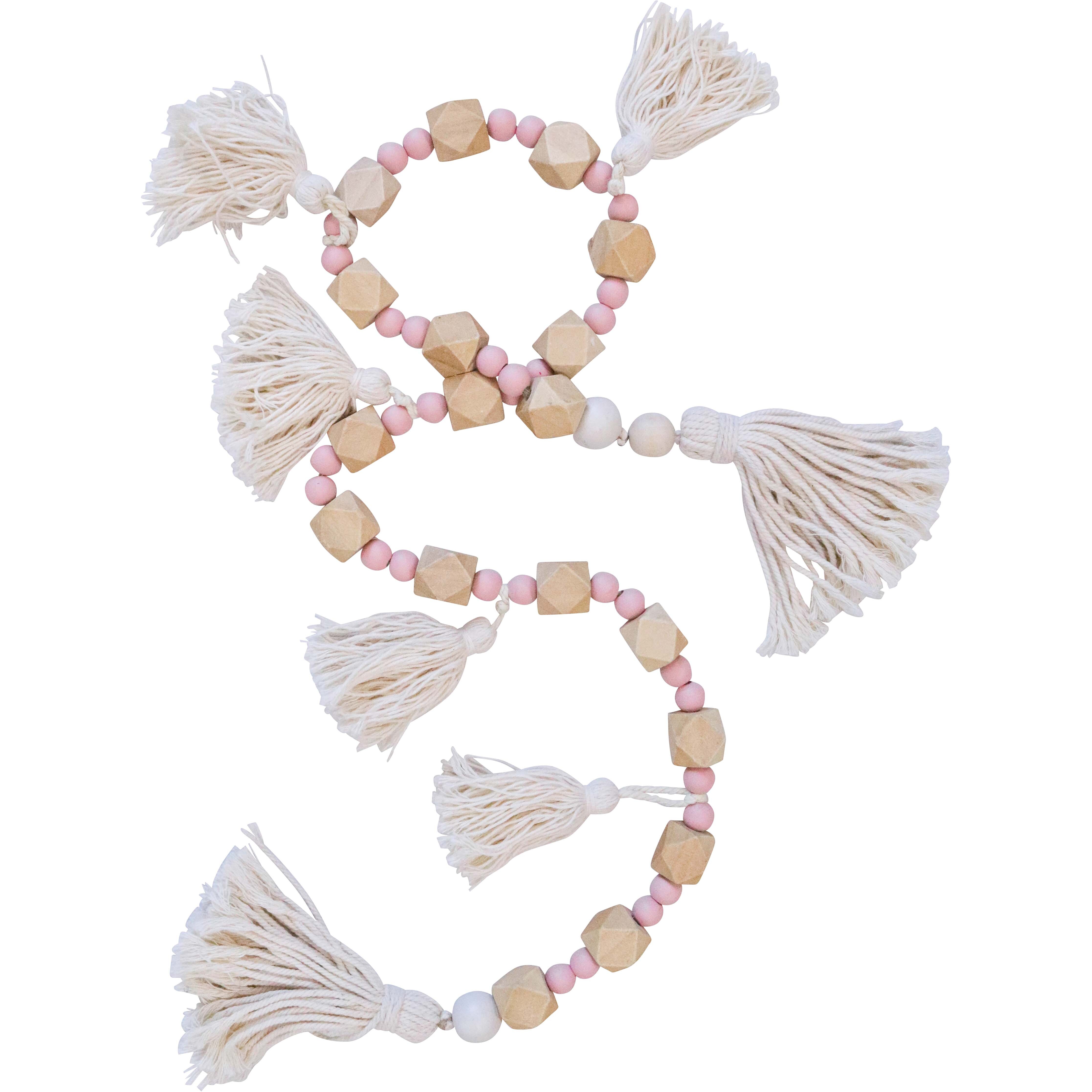 Bead Tassel Dusty Pink