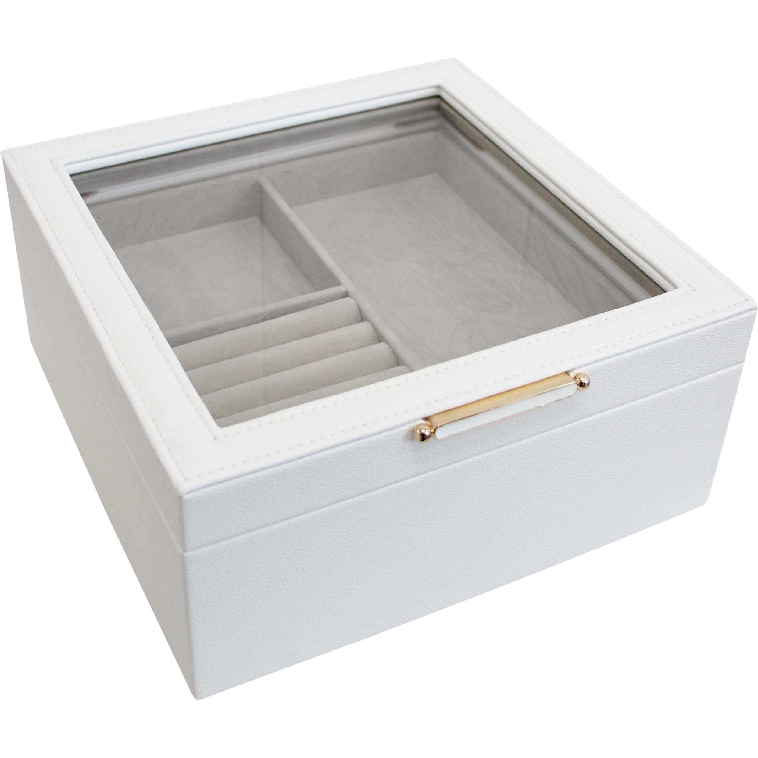 Jewellery Box Sq White