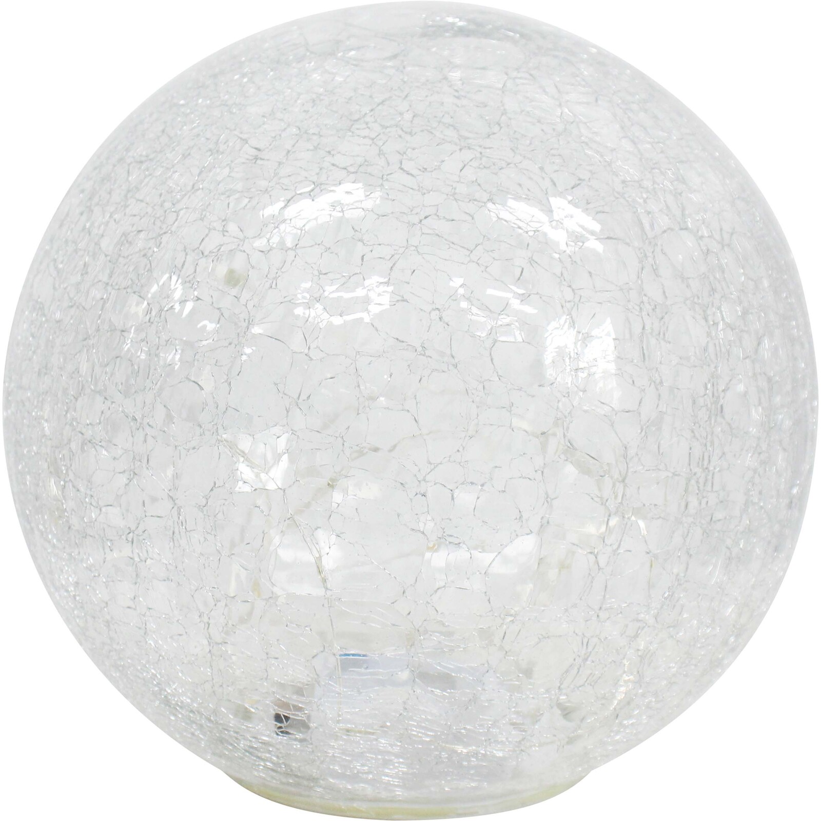 Glass Ball Cracked Clear Lrg