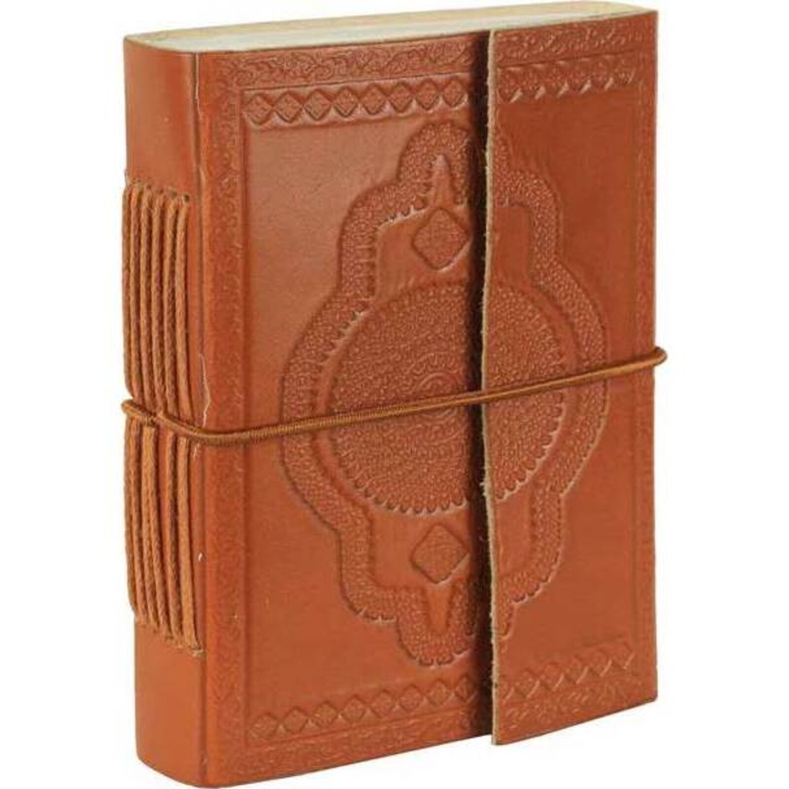 Leather Notebook Fold Long Medallion Small
