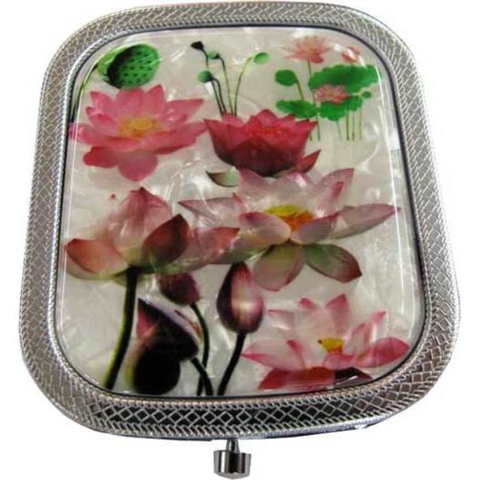 Compact Mirror Lotus Blossom