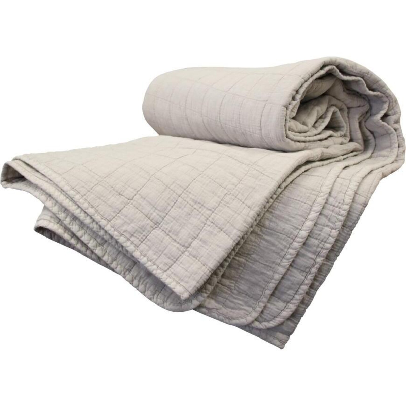 Throw Stone Washed Quilted Cotton Squares Linen