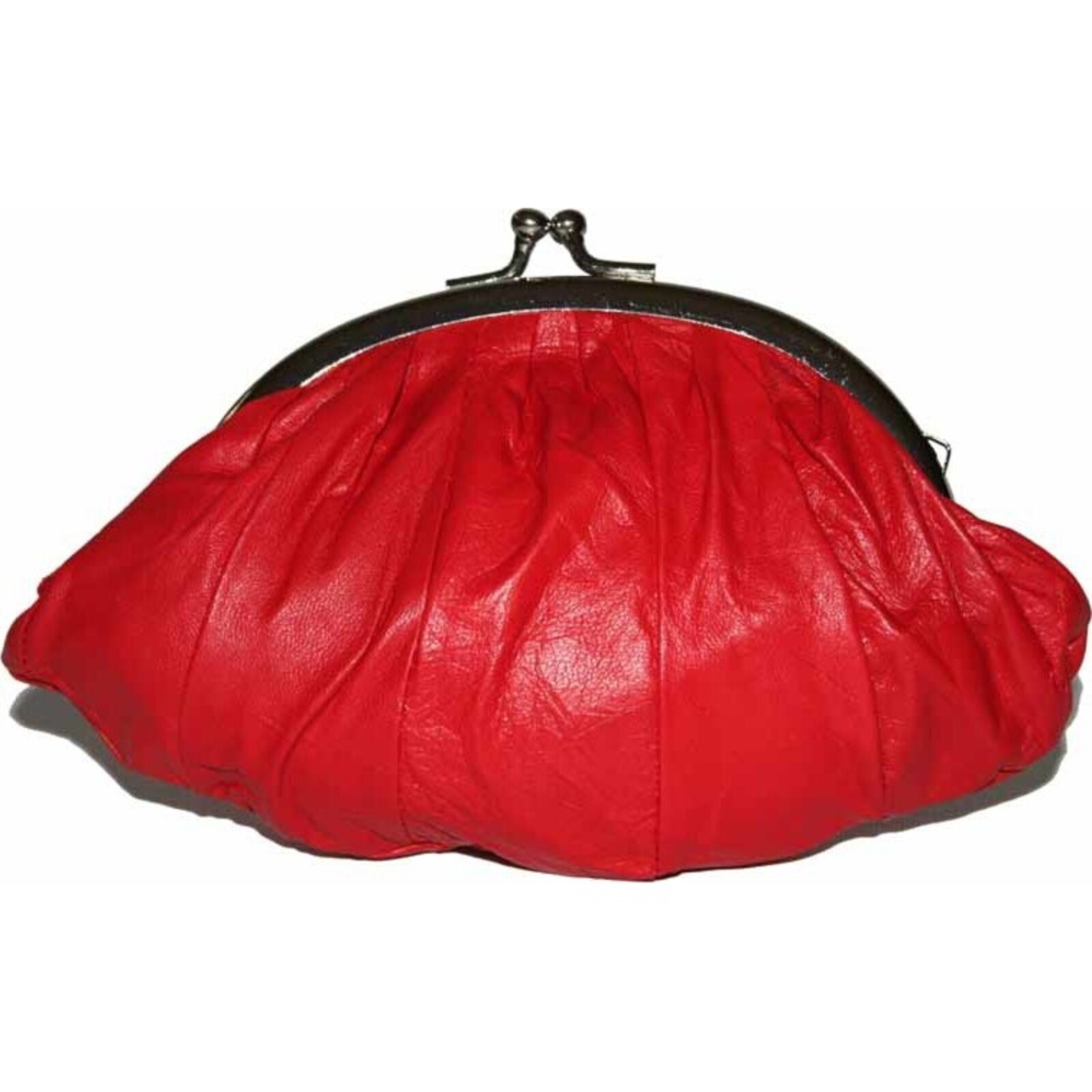 Leather Puff Purse - Red