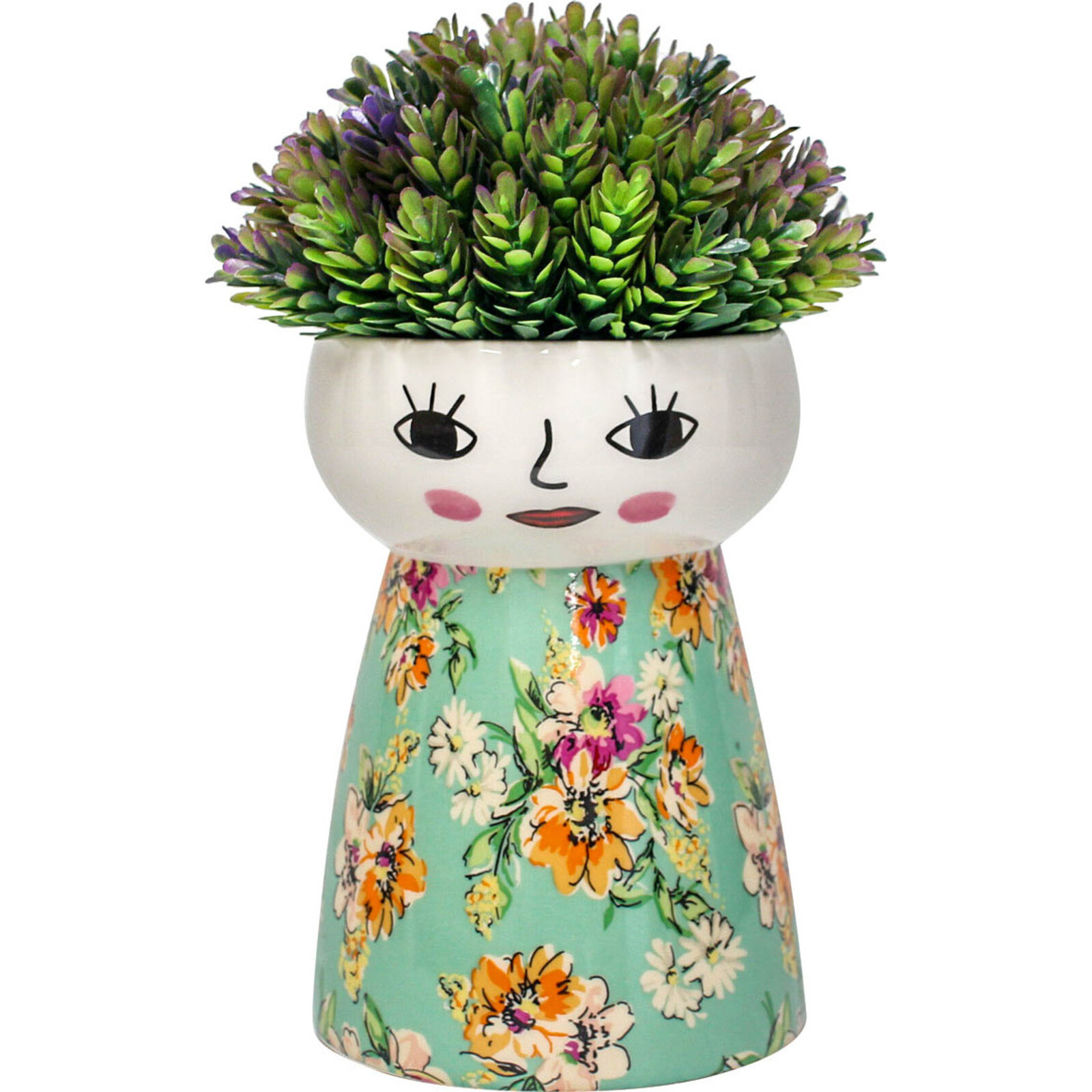 Ceramic Doll Vase Vintage Garden