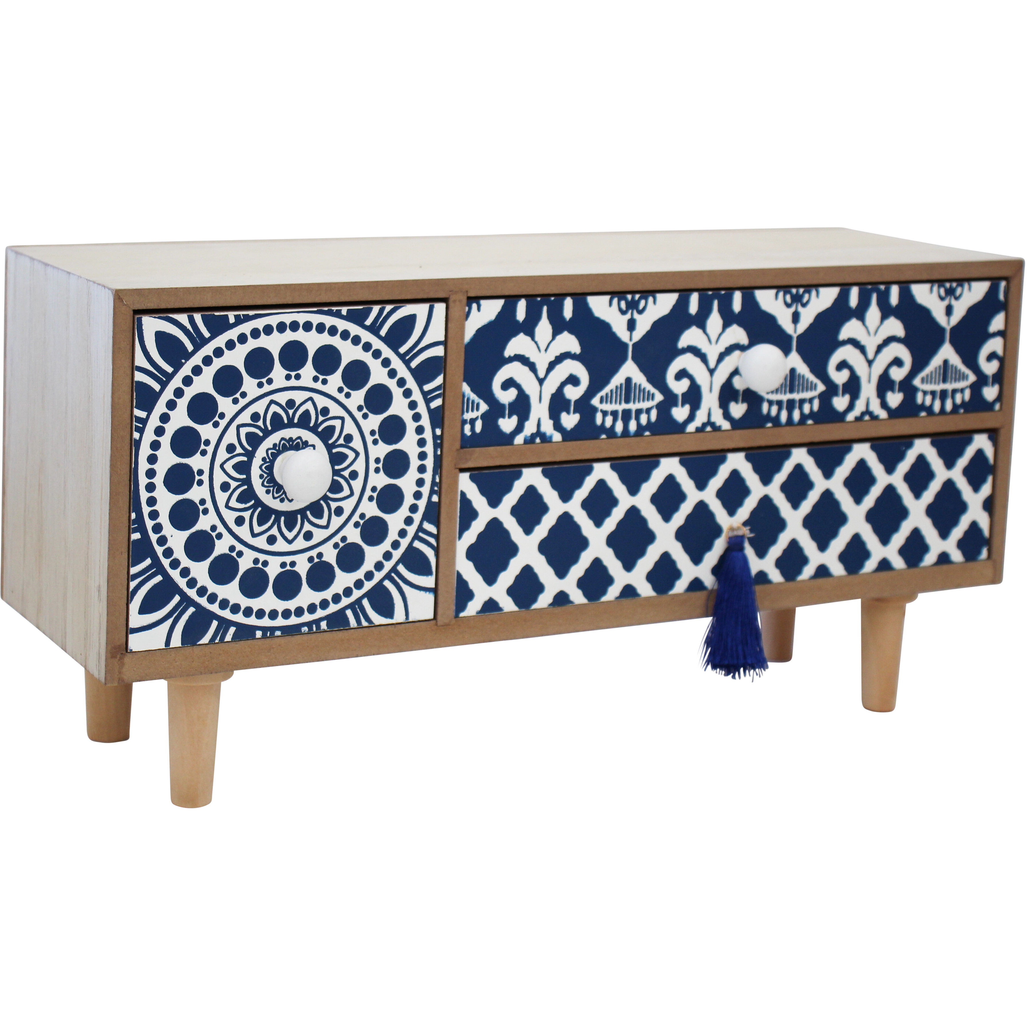 Drawers Blue Pattern Long