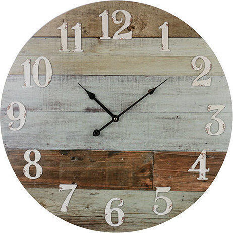 Clock Weathered Boards Lrg 58cm