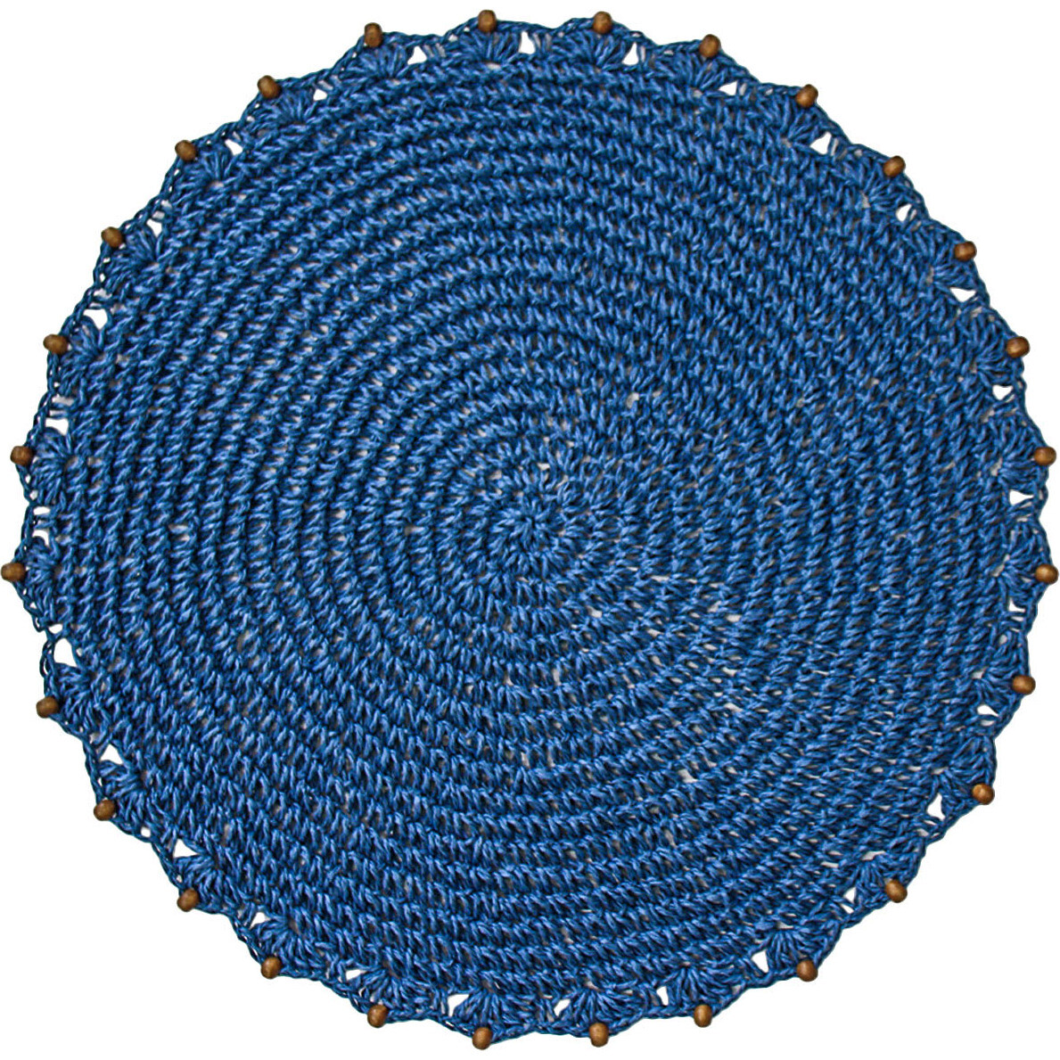 Placemat Crotchet Bead Navy