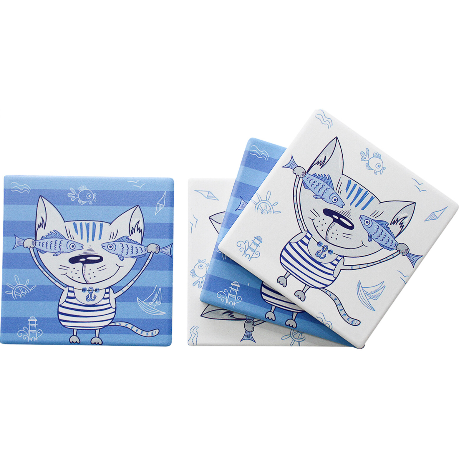 Coasters Cheeky Cats S/4