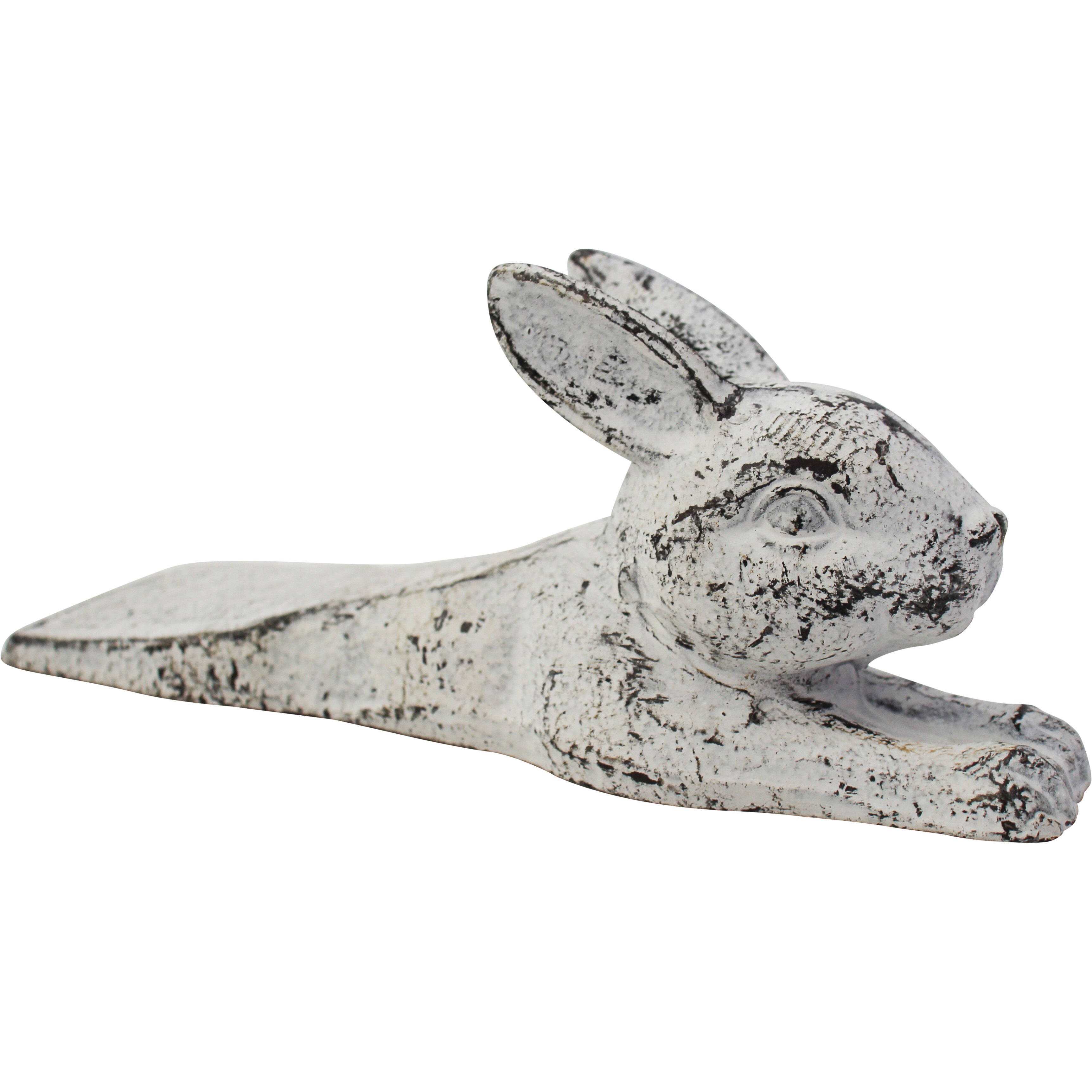 Doorstop Rabbit Rustic White