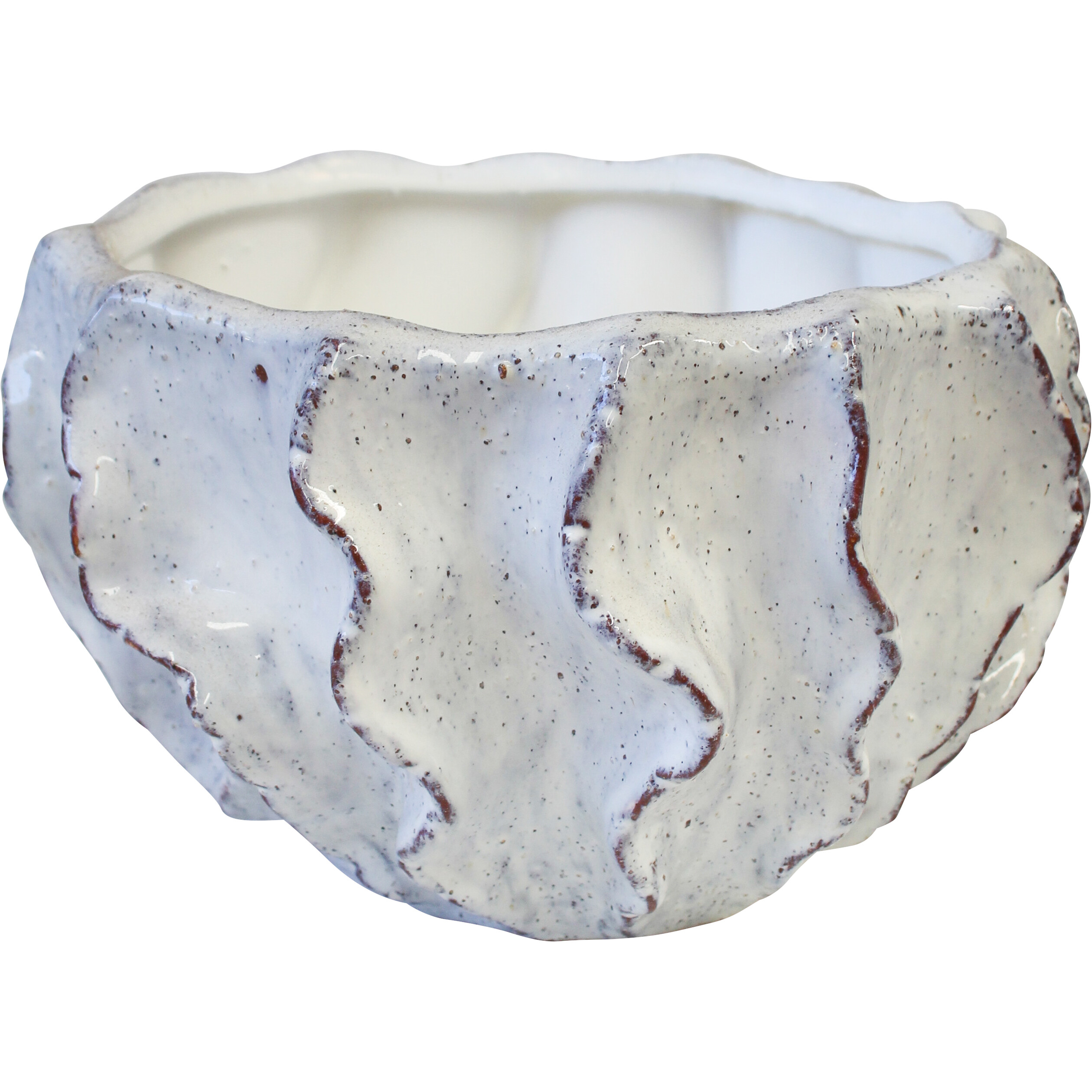 Planter/Bowl Ripple White