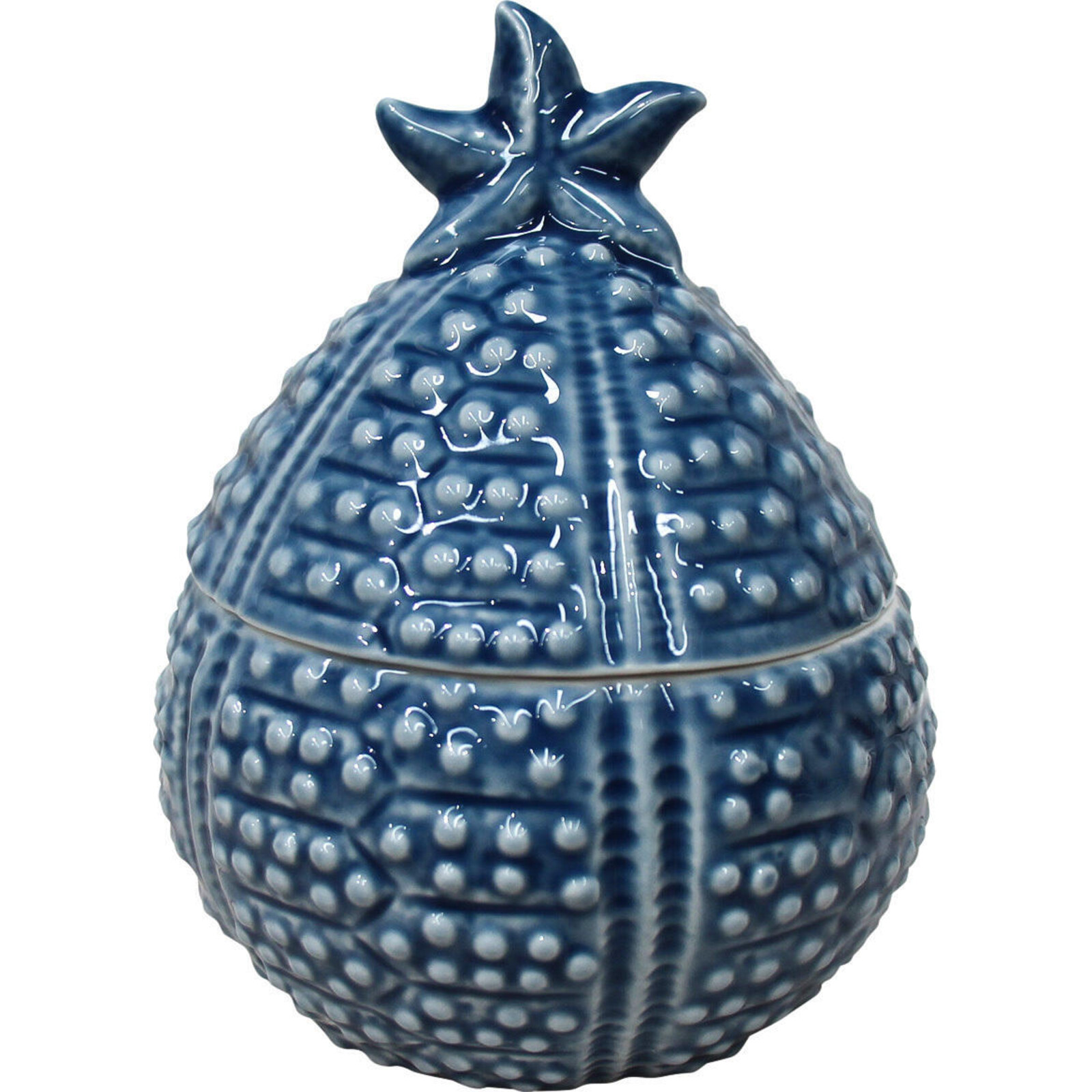 Trinket Jar Starfish Blue