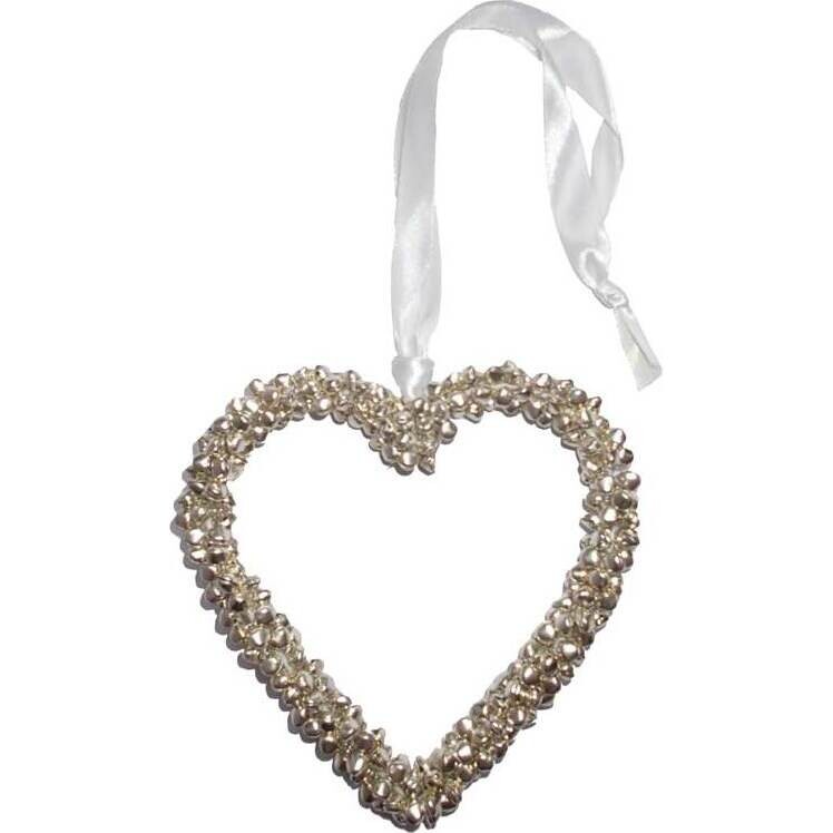 Hanging Heart Shiny Silver Lrg