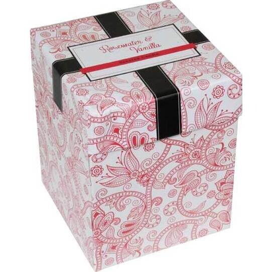 Rosewater and Vanilla Boxed Candle - 10cm