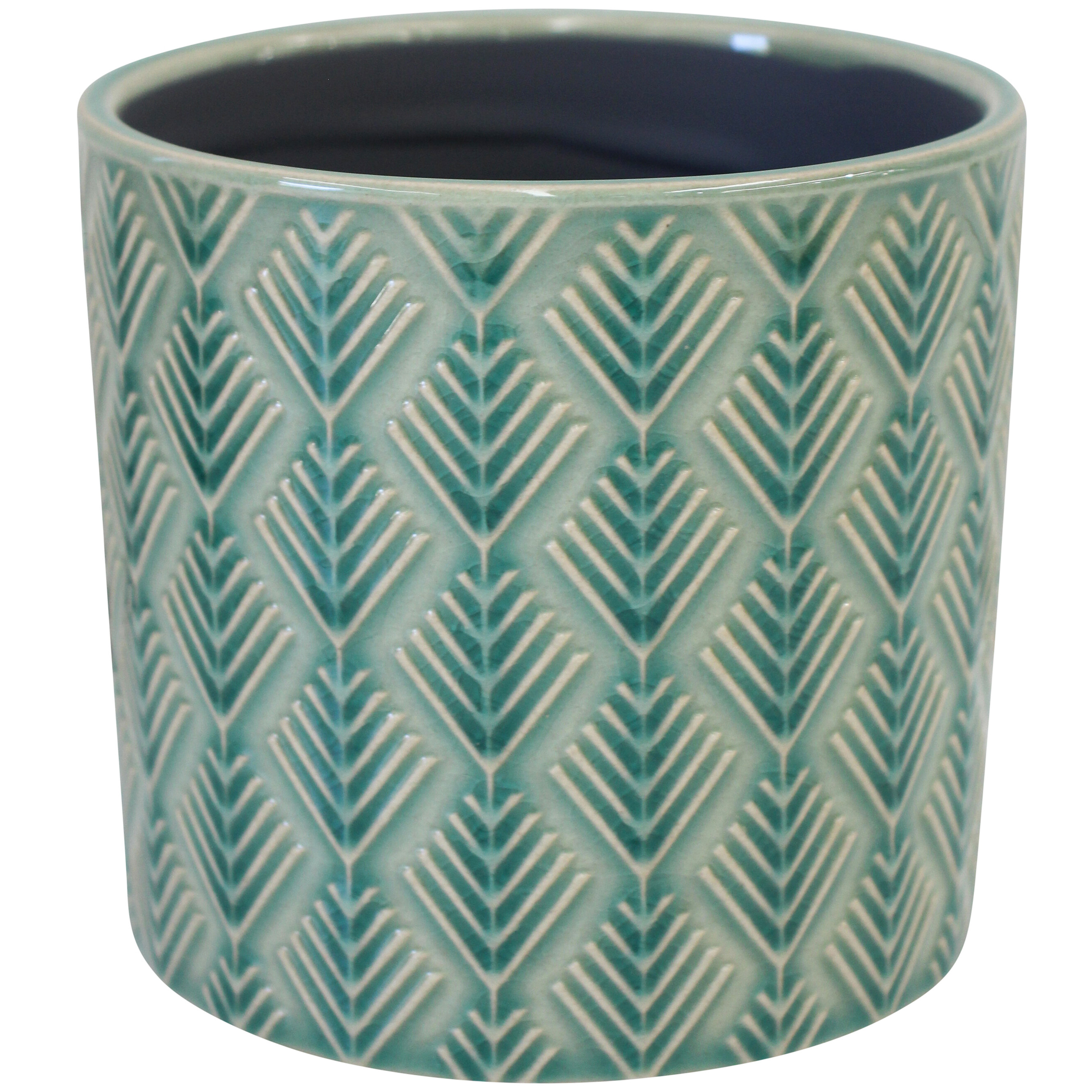 Planter Arrows Teal Lrg