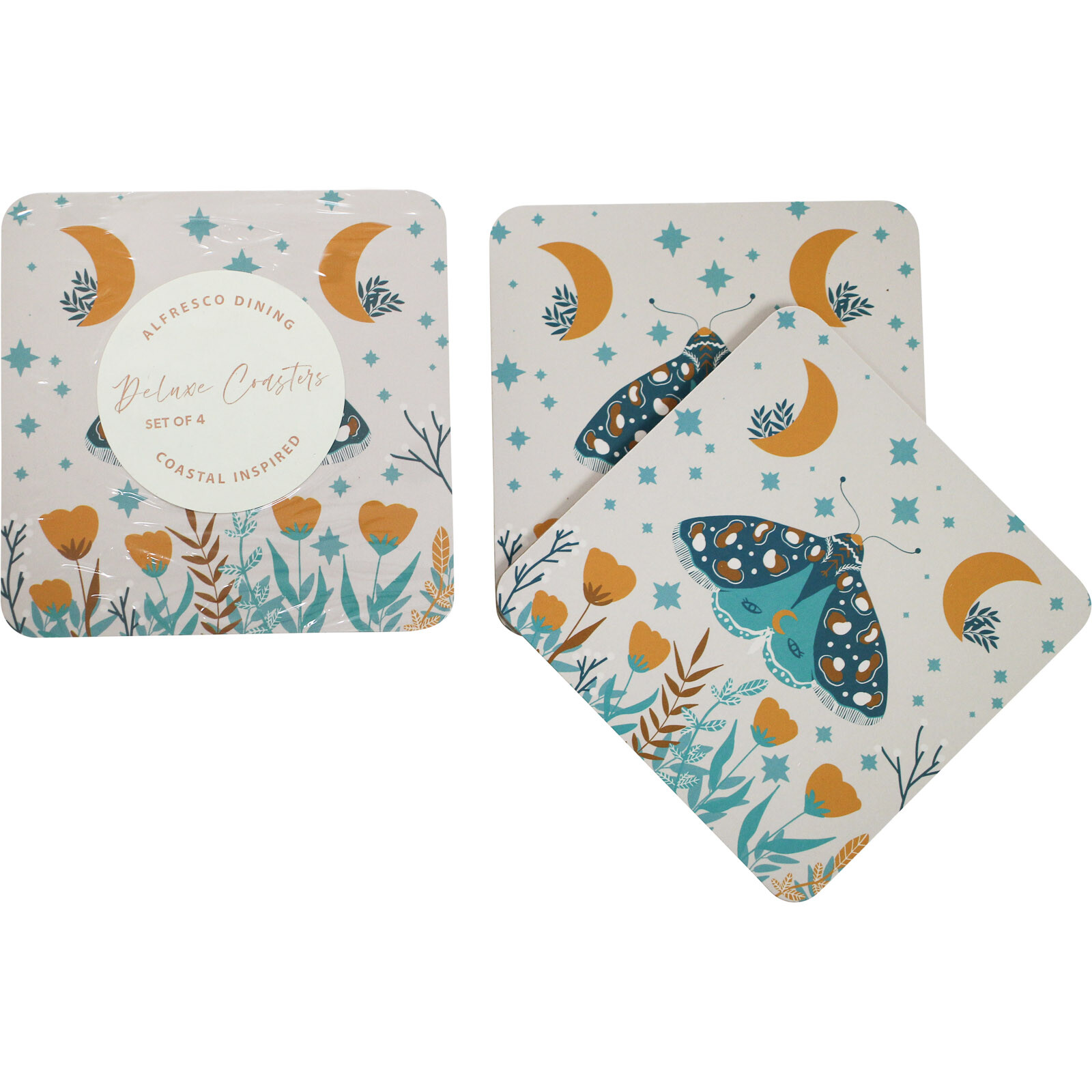 Coasters S/4 Folk Butterfly