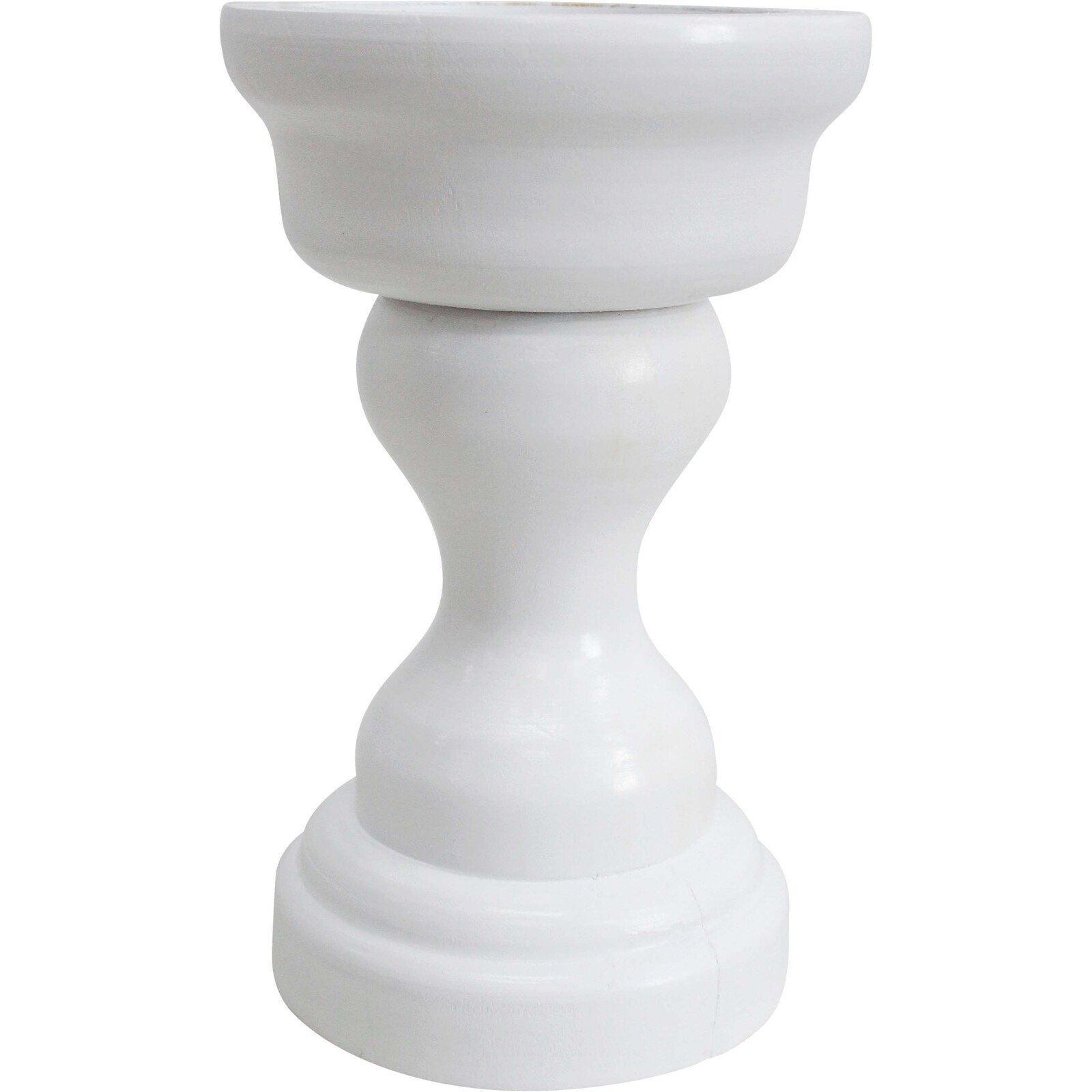 Candle Holder White Sml