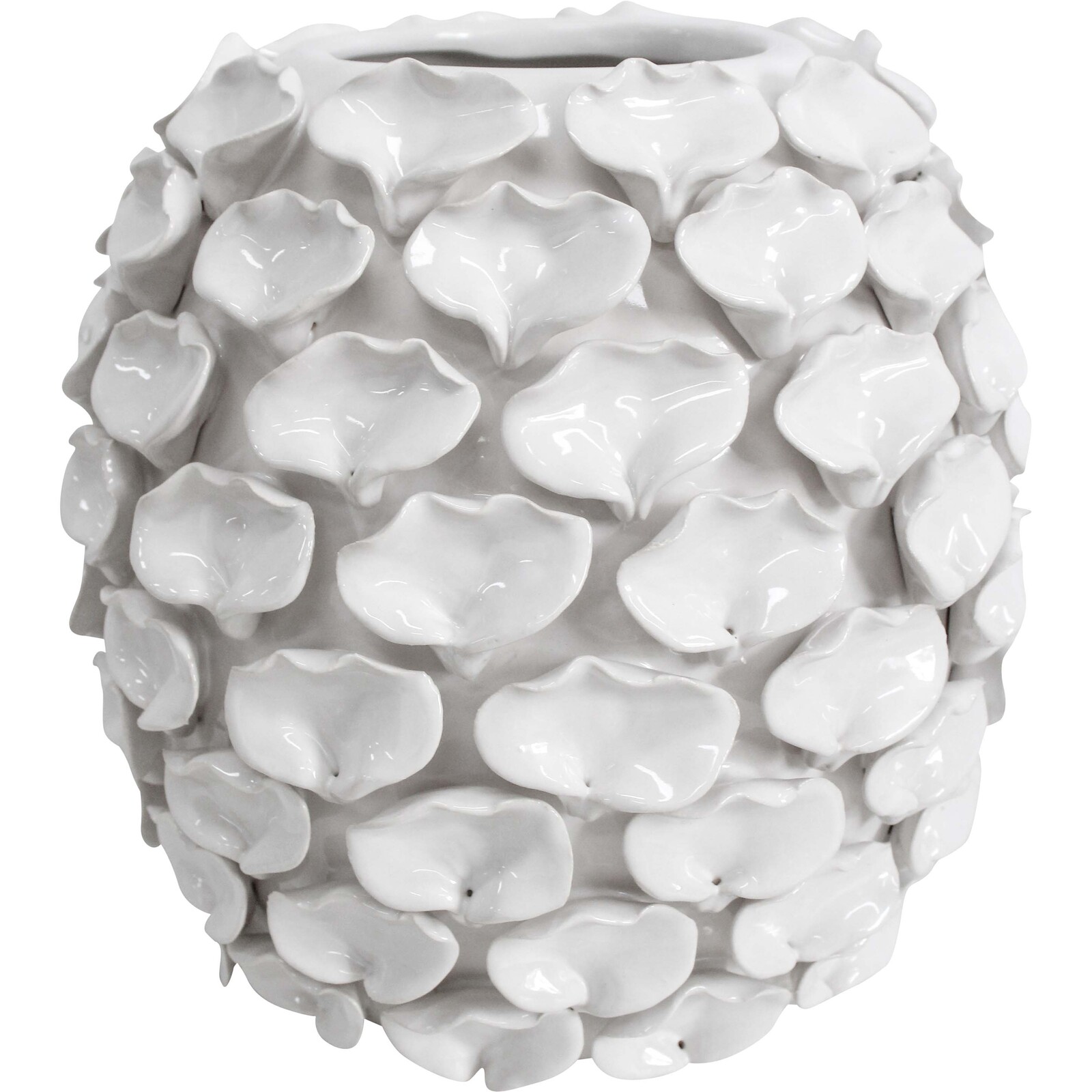 Succulent Vase Shell Med White