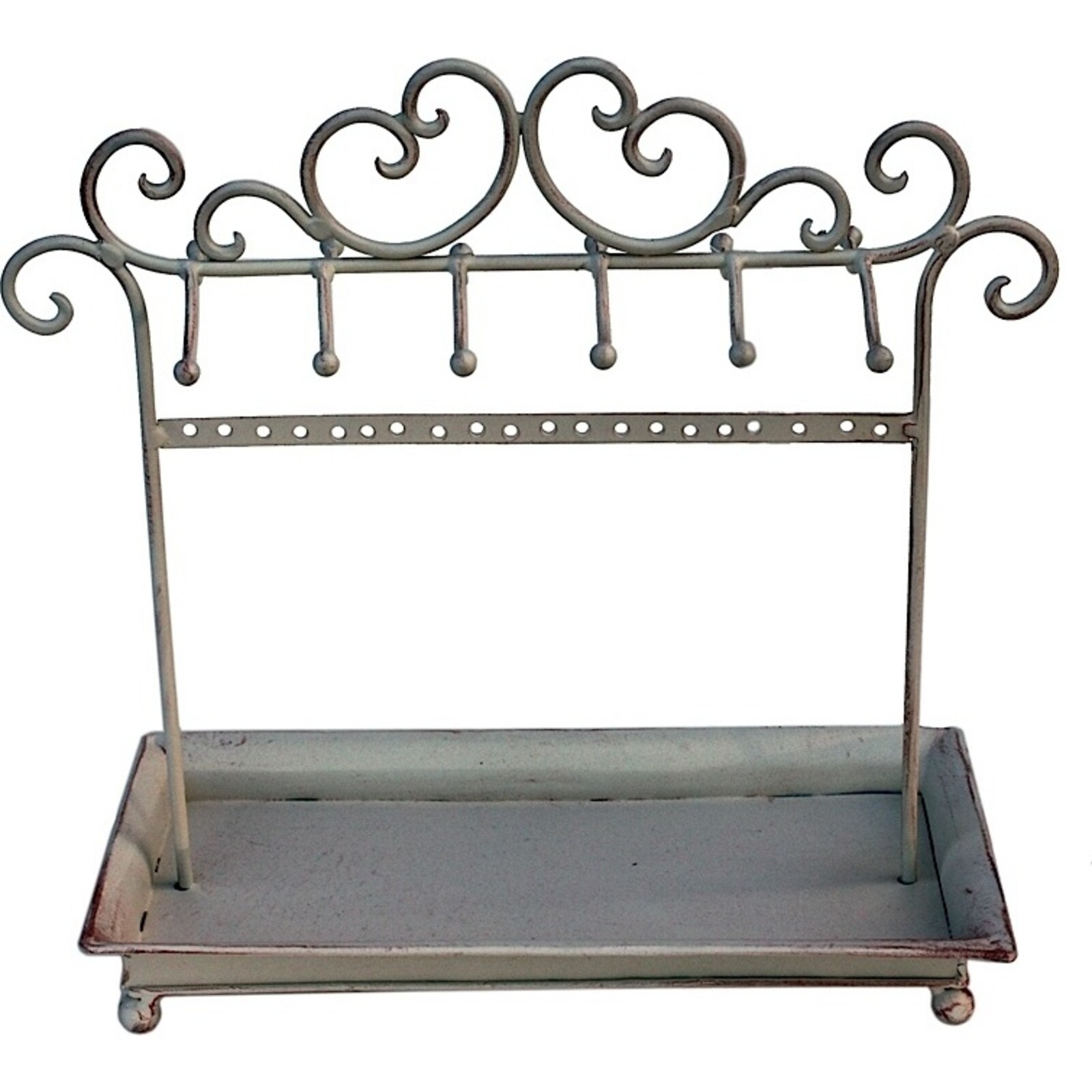 Jewellery Holder - Curl with Tray - Cream