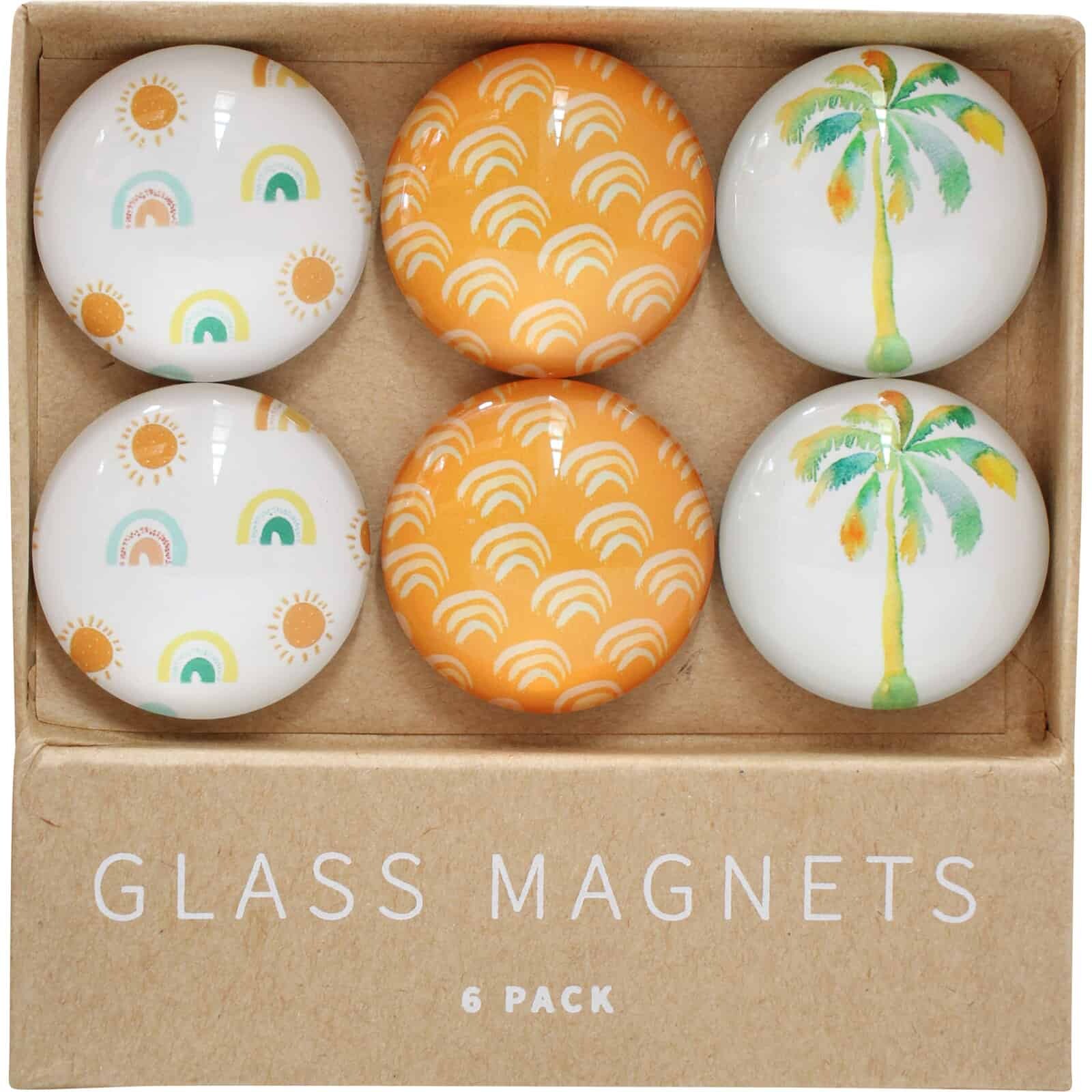 Glass Magnets Sunshine Folk S/6