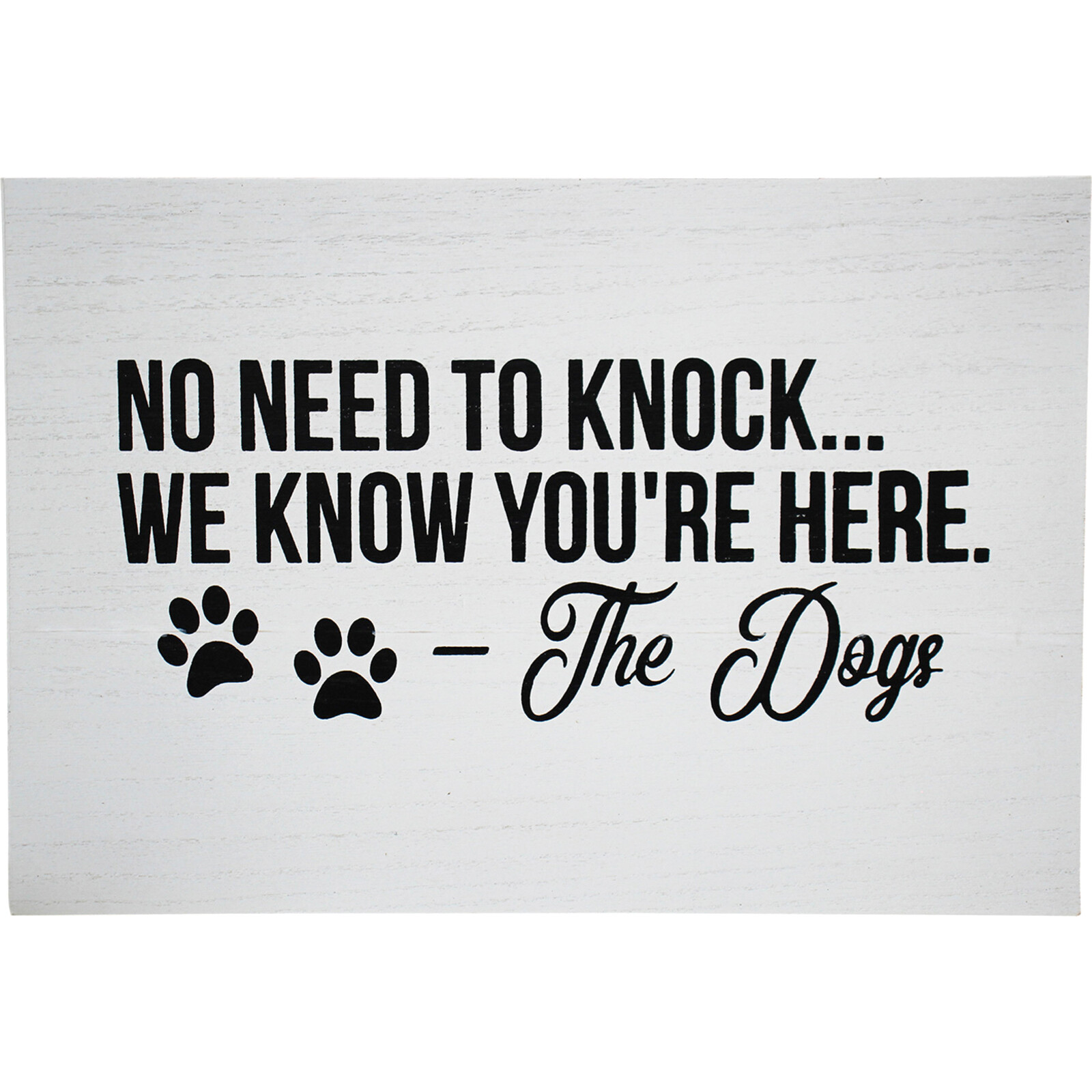 Sign Knock Dog